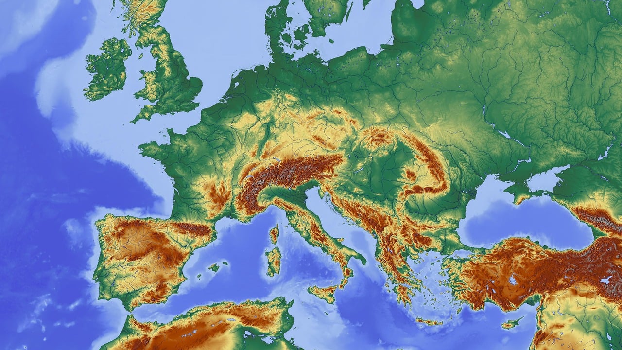 Mapa de calor europa