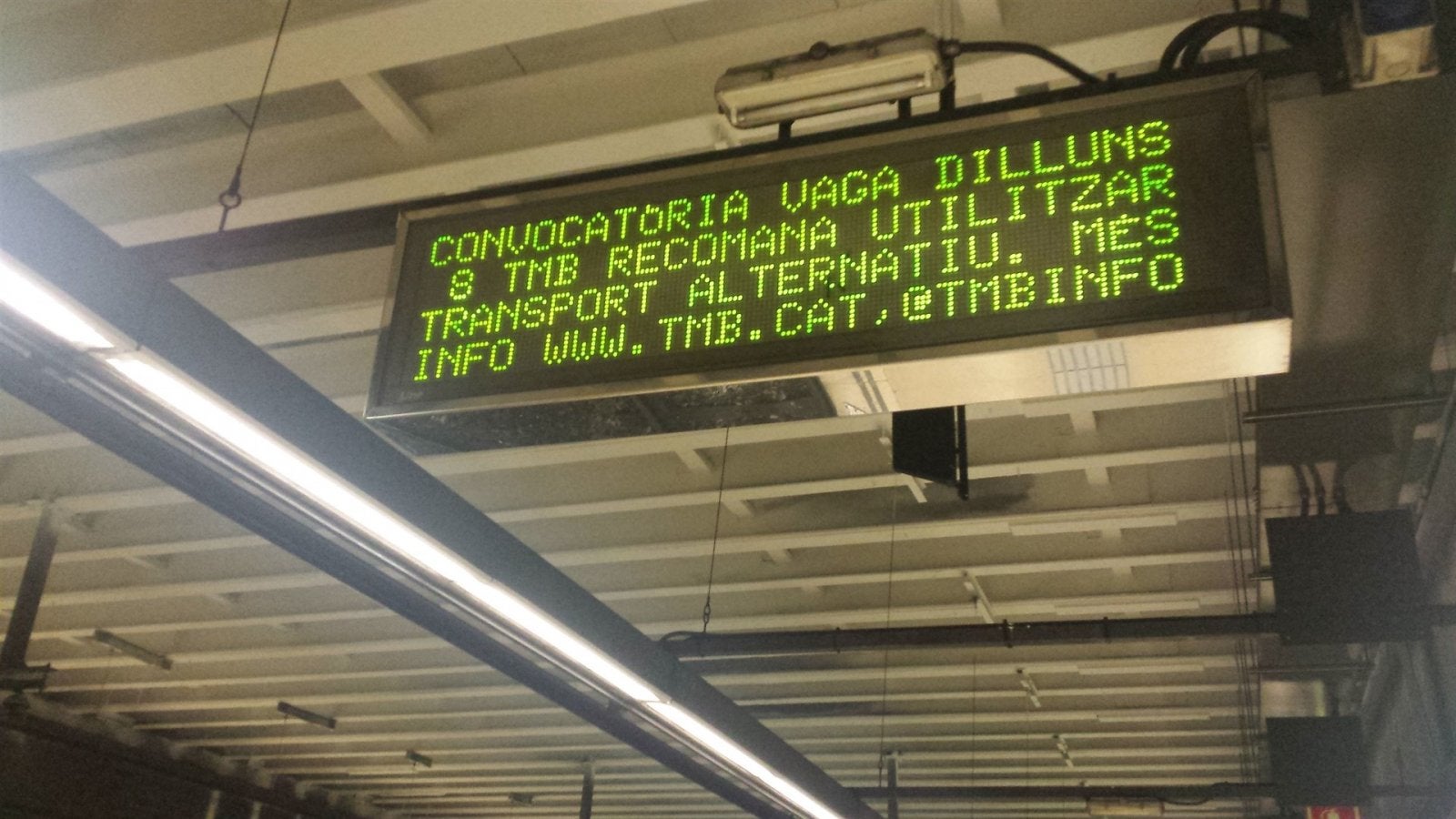 Cartell de vaga al Metro