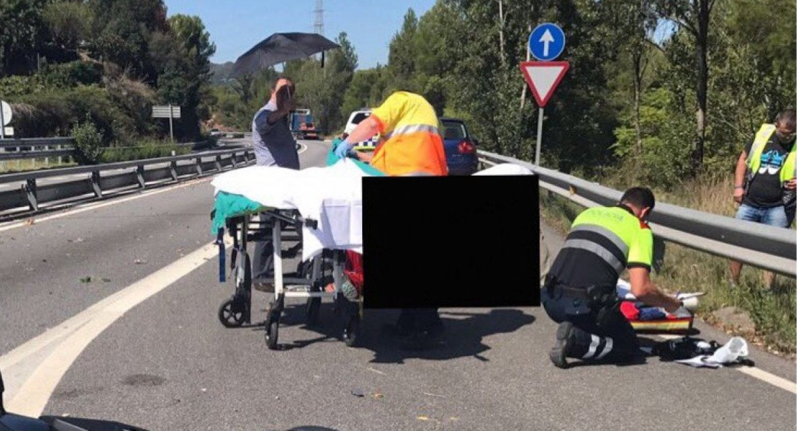 El motorista ha caigut tot sol a la C-58