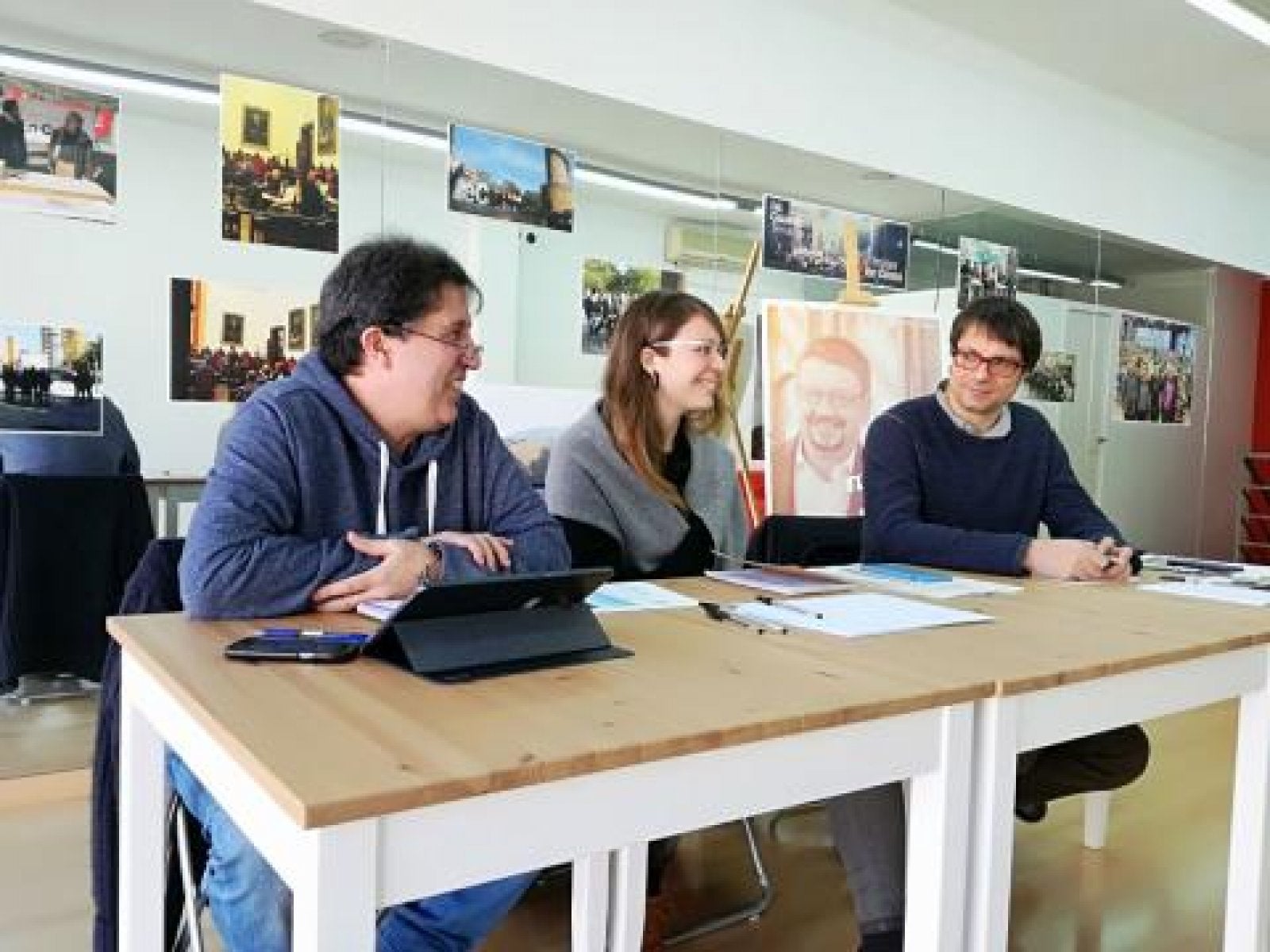 Quim Pérez, Janet Sanz i Xavi Matilla, aquest dimarts a Terrassa