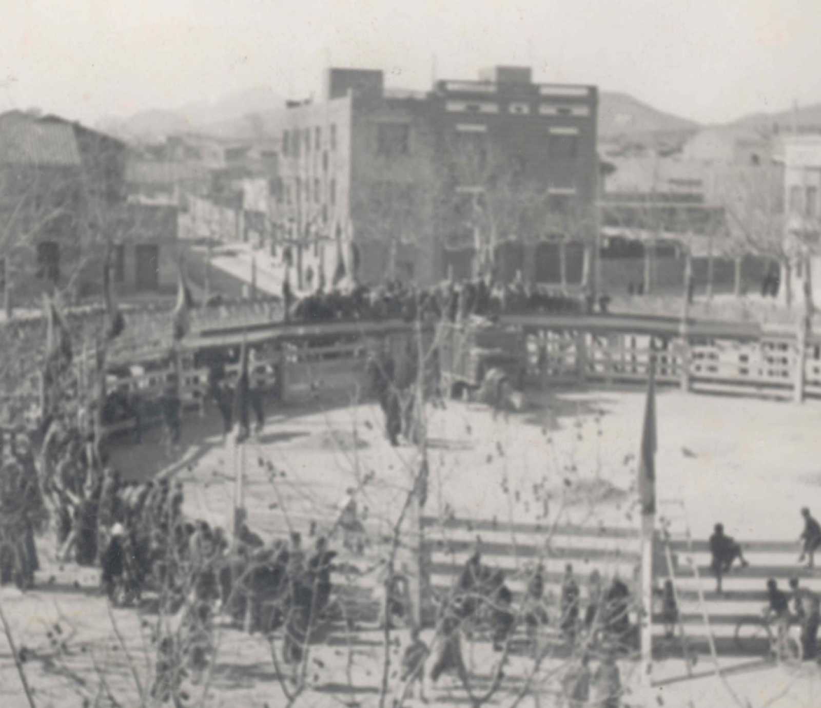 Una imatge de la plaça del Progrés de Terrassa