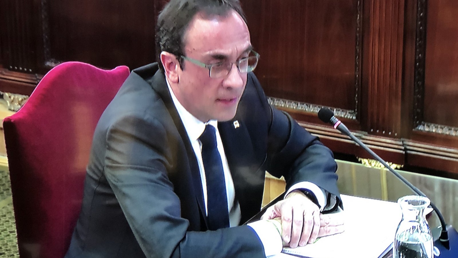 Josep Rull, durant la declaració