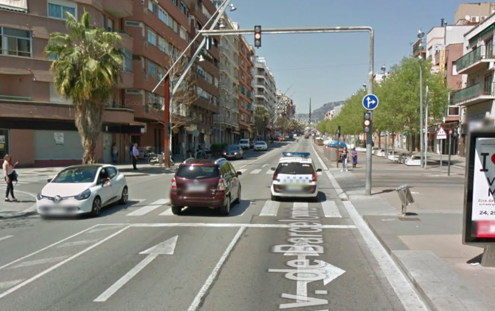 L'avinguda de Barcelona de Terrassa, entre els barris de l'Escola Industrial i Ca n'Anglada | GM