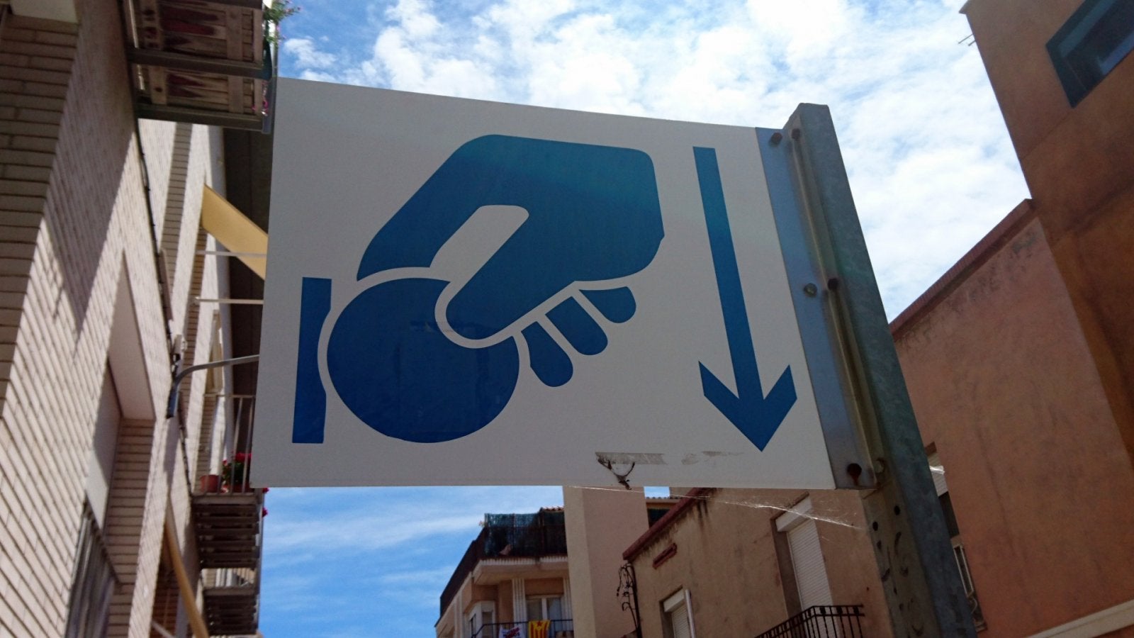 Senyal de zona blava a Terrassa