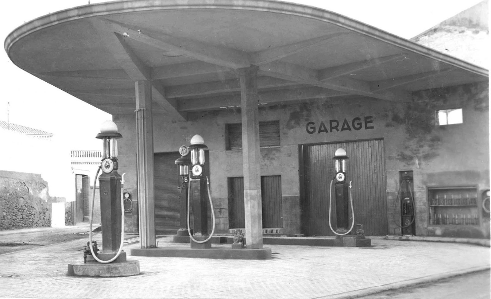 Gasolinera de Cal Soler, en los años 50