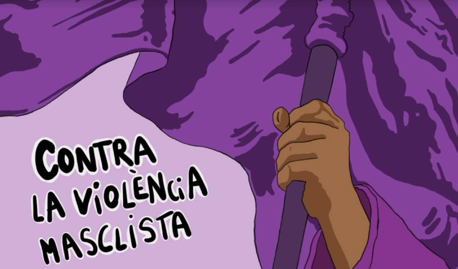 Detall del cartell de la marxa feminista de Terrassa