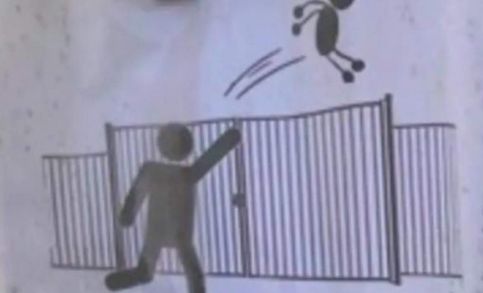 Cartell contra el llançament de nens a la porta de l'escola