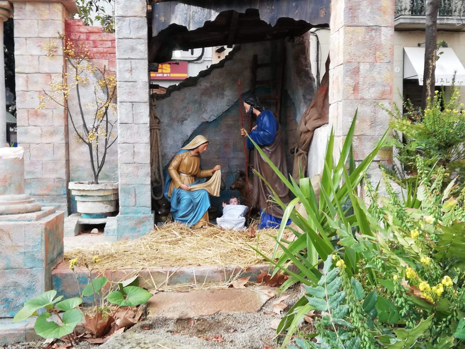 El pessebre oficial amb la figura del nen Jesús 'substitut'
