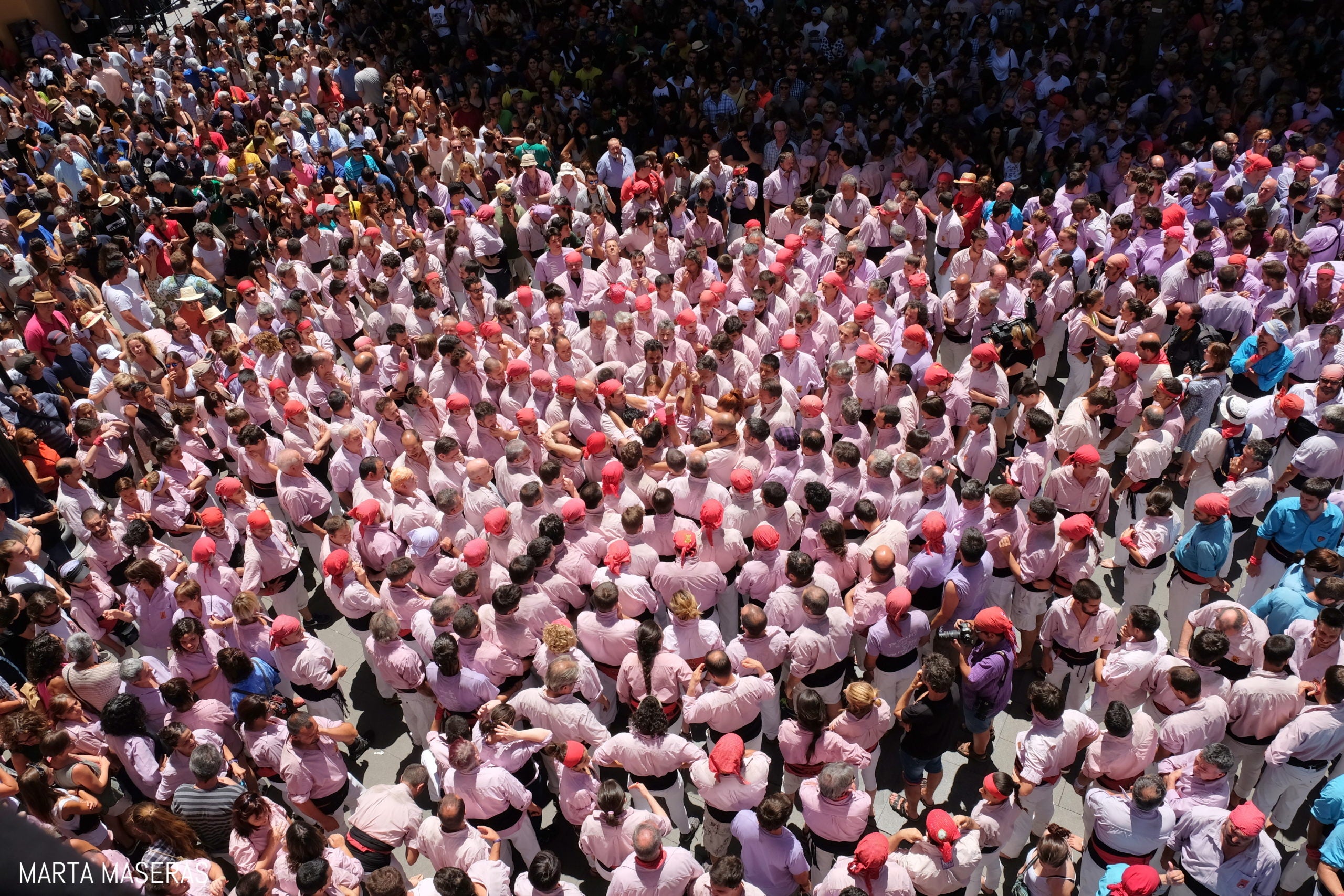 xhibició castellera de Festa Major de Terrassa