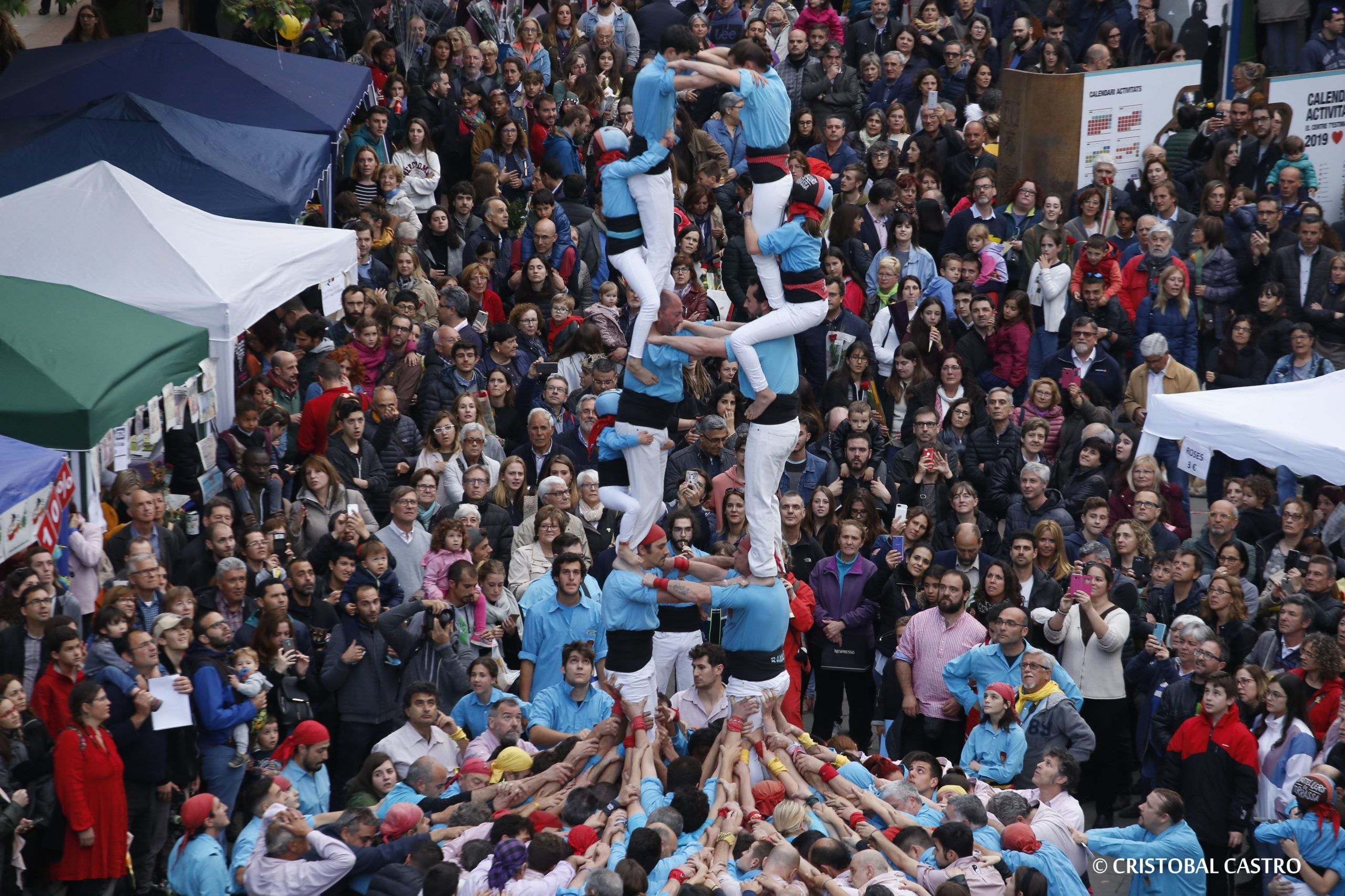 La Diada castellera de Sant Jordi a Terrassa