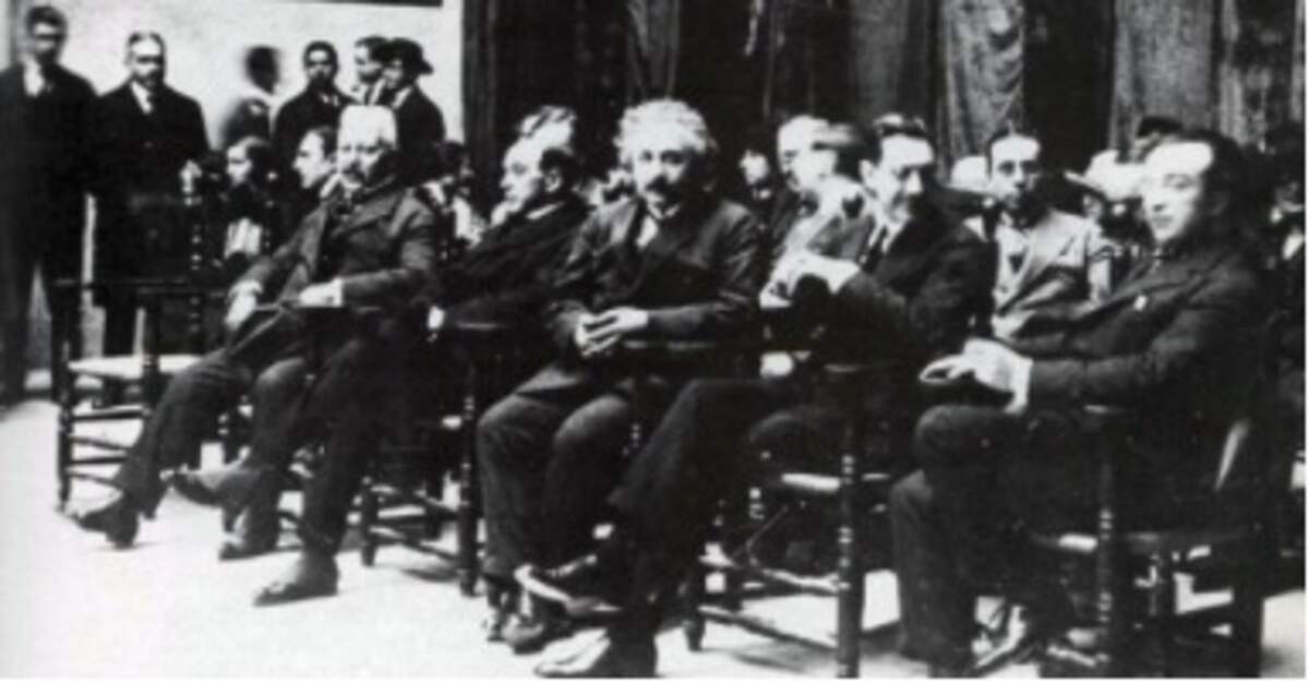 Einstein a l'Escola Industrial de Barcelona.  | Via ETSEIB, UPC