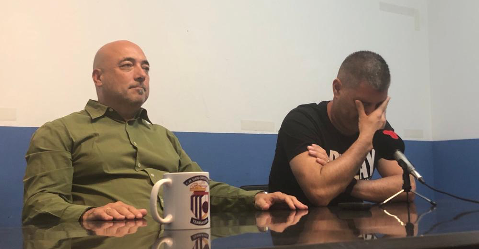 Francesc manchado i Oliver Ballabriga, que s'ha acomiadat avui oficialment del CP San Cristóbal/Àlex Garvin