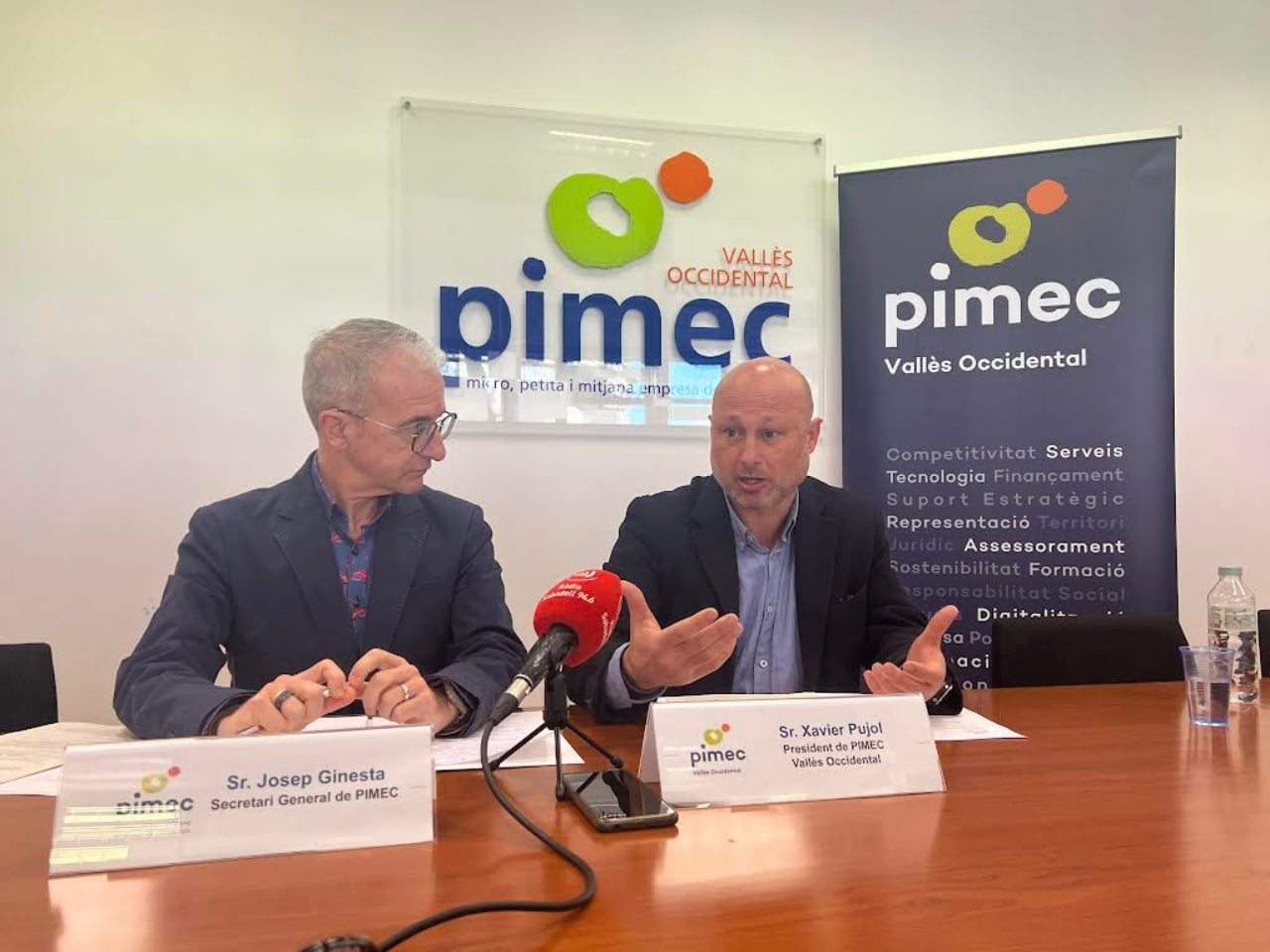 El president de PIMEC Vallès Occidental, Xavier Pujol, i el secretari general de PIMEC, Josep Ginesta, en una imatge d'arxiu | Pimec