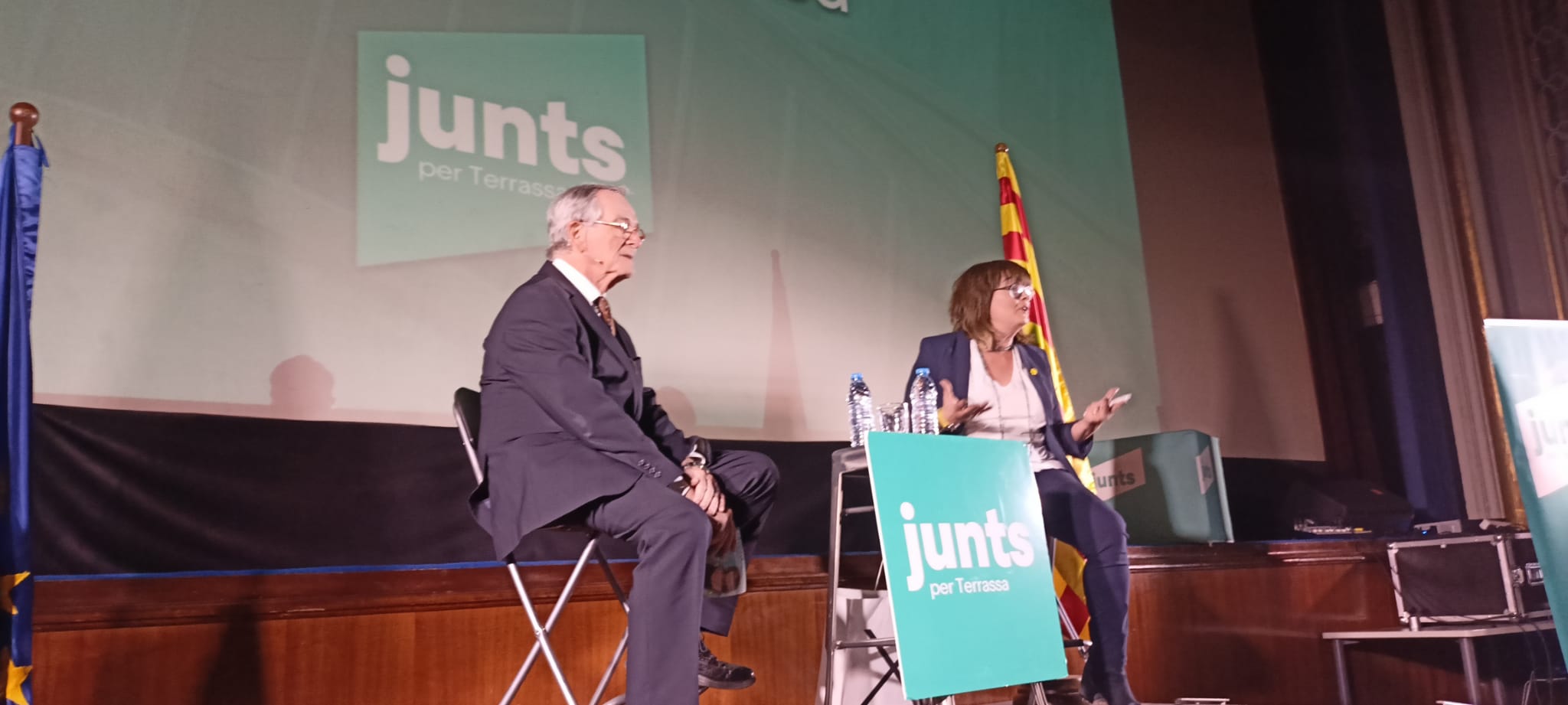 la candidata de Junts per Terrassa ha conversat amb el candidat de Junts per Barcelona Xavier Trias