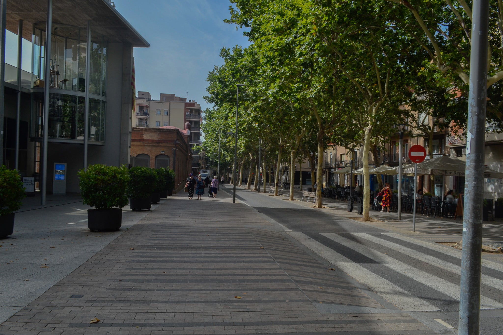 Rambla d'Ègara de Terrassa, a l'alçada del MNACTEC | Júlia Martínez