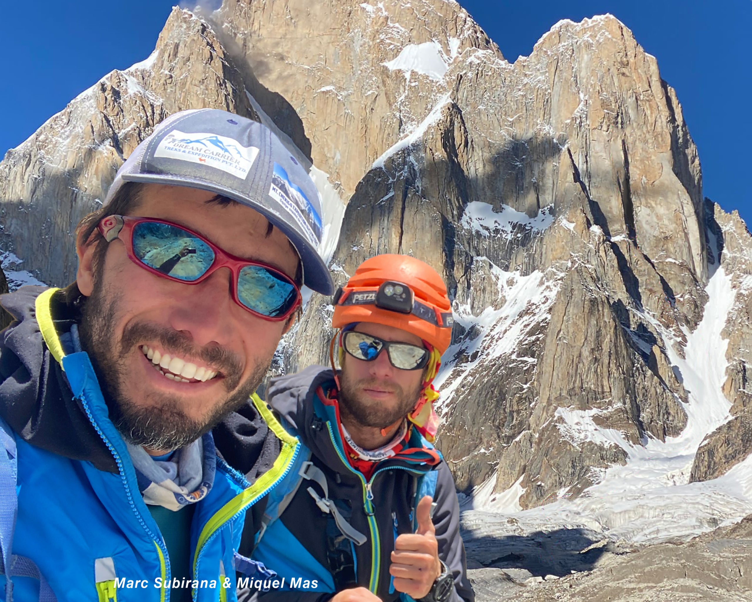 Miquel Mas i Marc Subirana obren una nova ruta al Latok II | Twitter @CarlosGarranzo