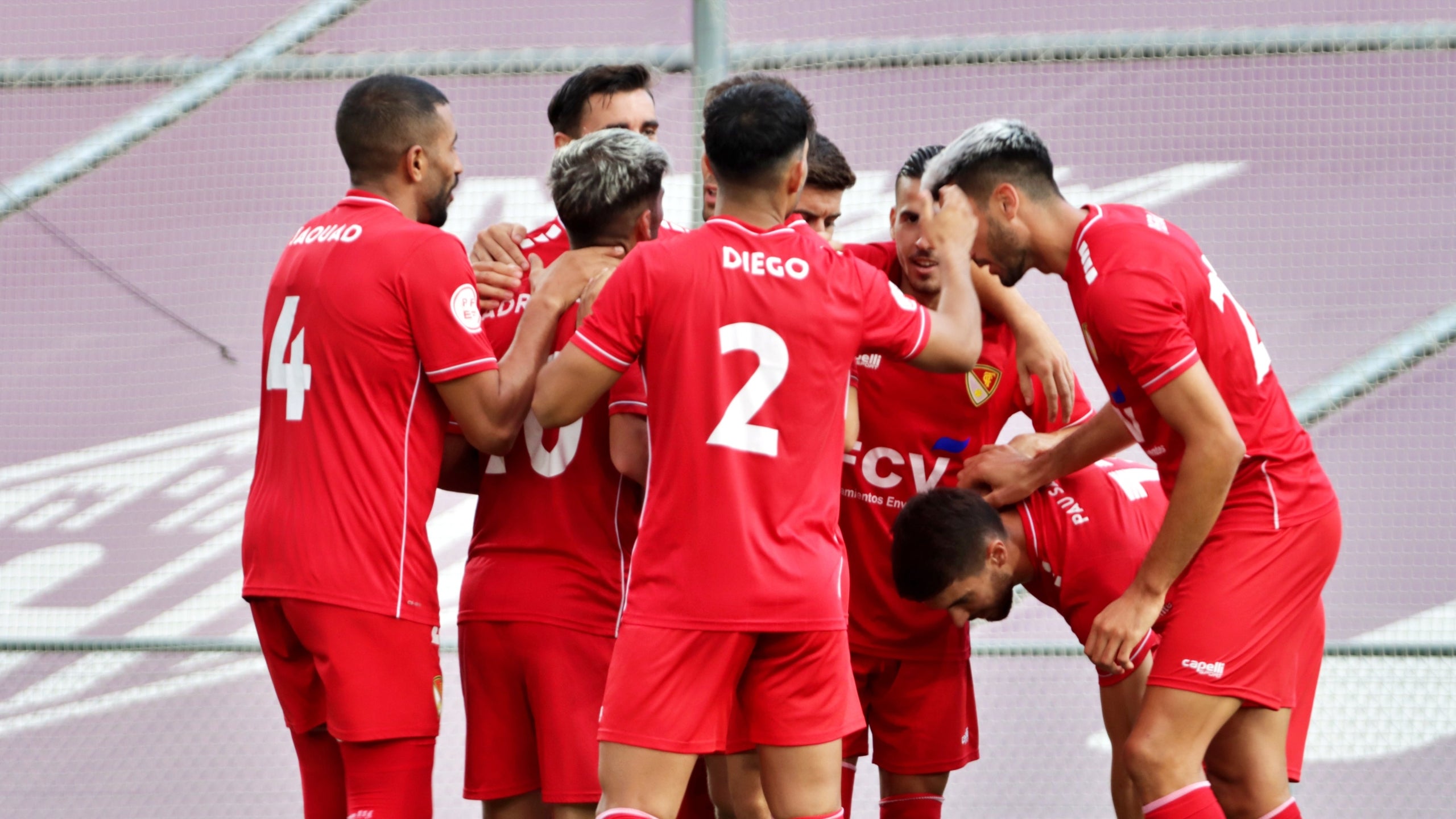 Els jugadors del Terrassa FC celebrant un gol aquesta temporada | Terrassa FC