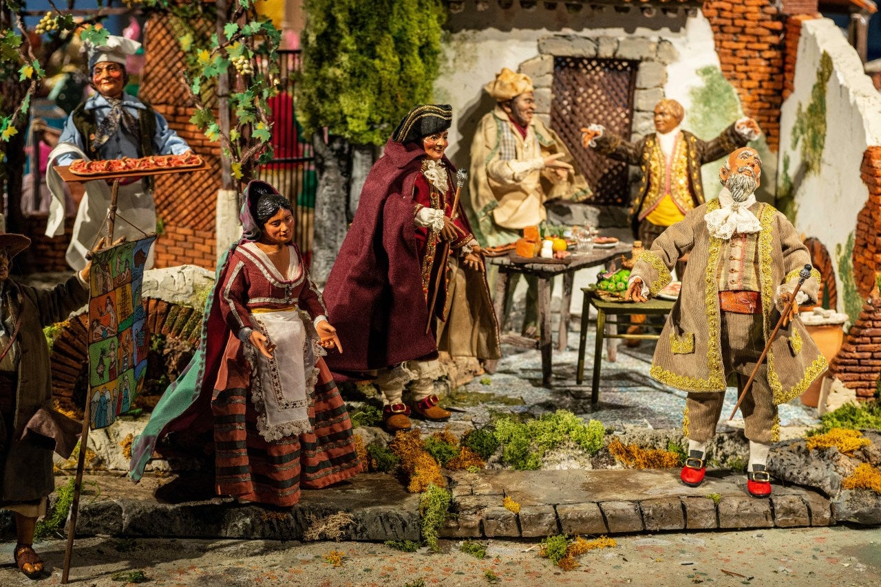 “Un pessebre napolità del segle XXI” de l’artista, figurinista i escenògraf, Josep Massagué. | Museu del Tèxtil de Terrassa/Diputació de Barcelona
