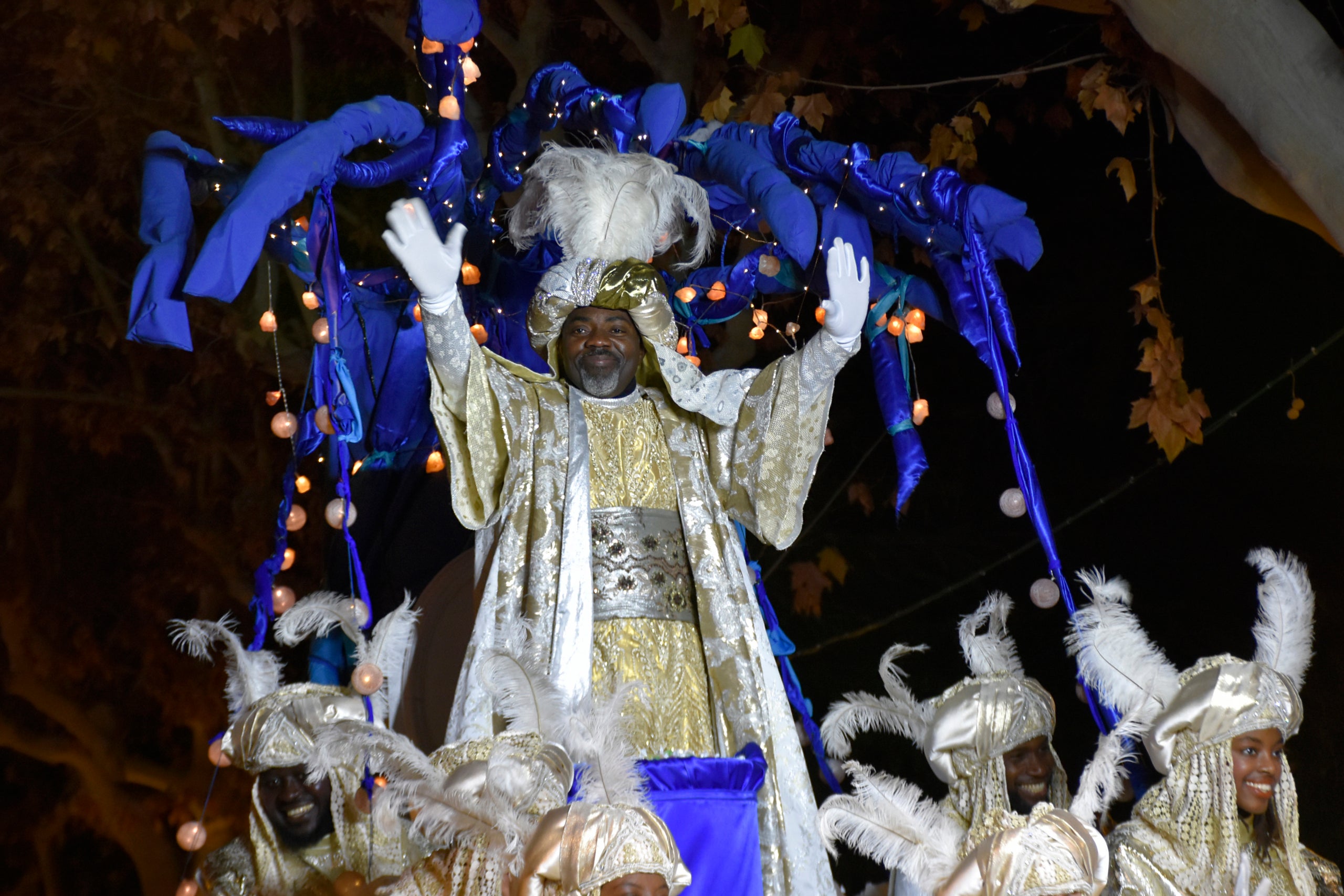 Arribada dels Reis d'Orient en helicòpter al Parc de les Nacions Unides | Marcel Marsal