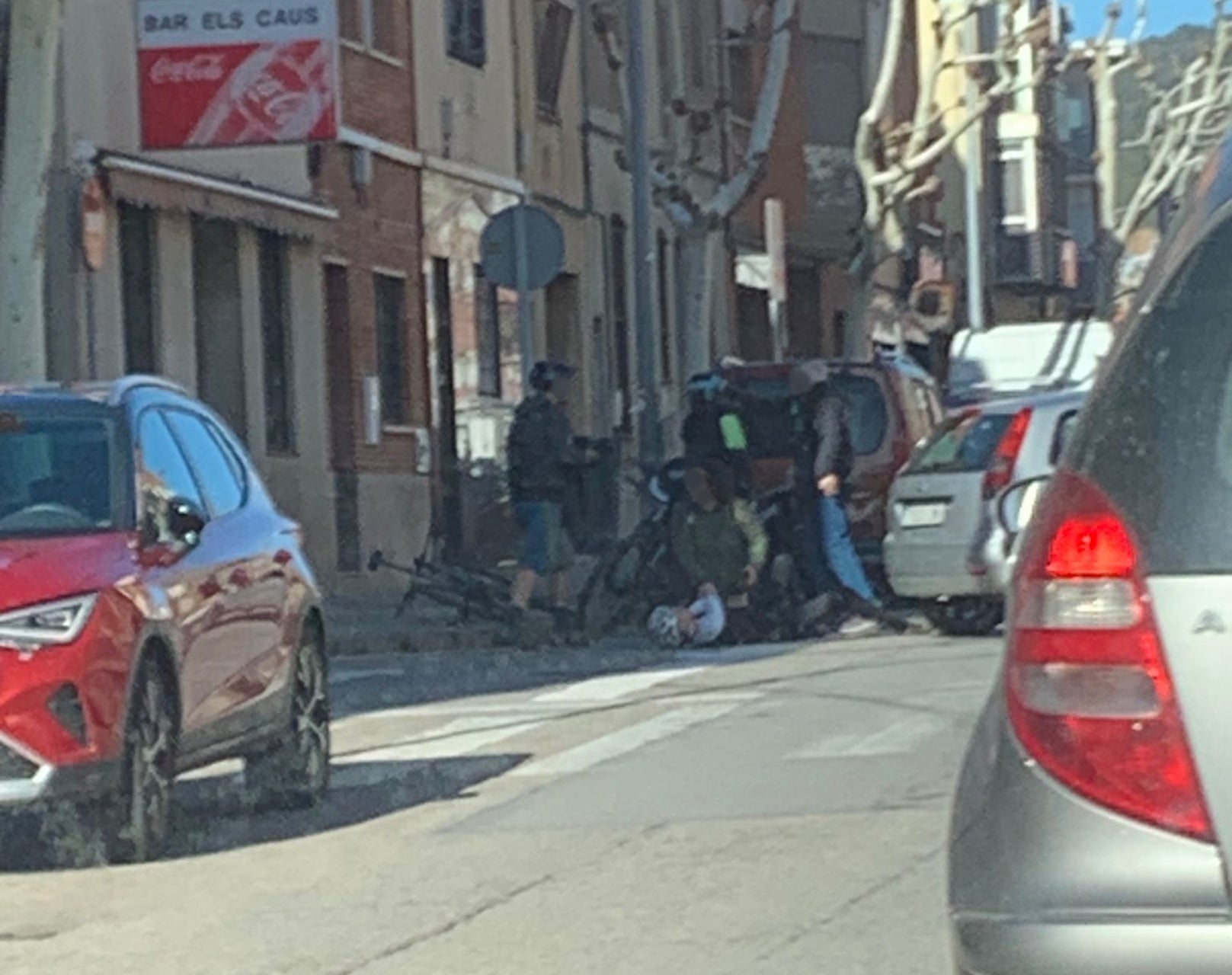 Un ciclista ferit en un accident de trànsit a la carretera de Rellinars | Cedida