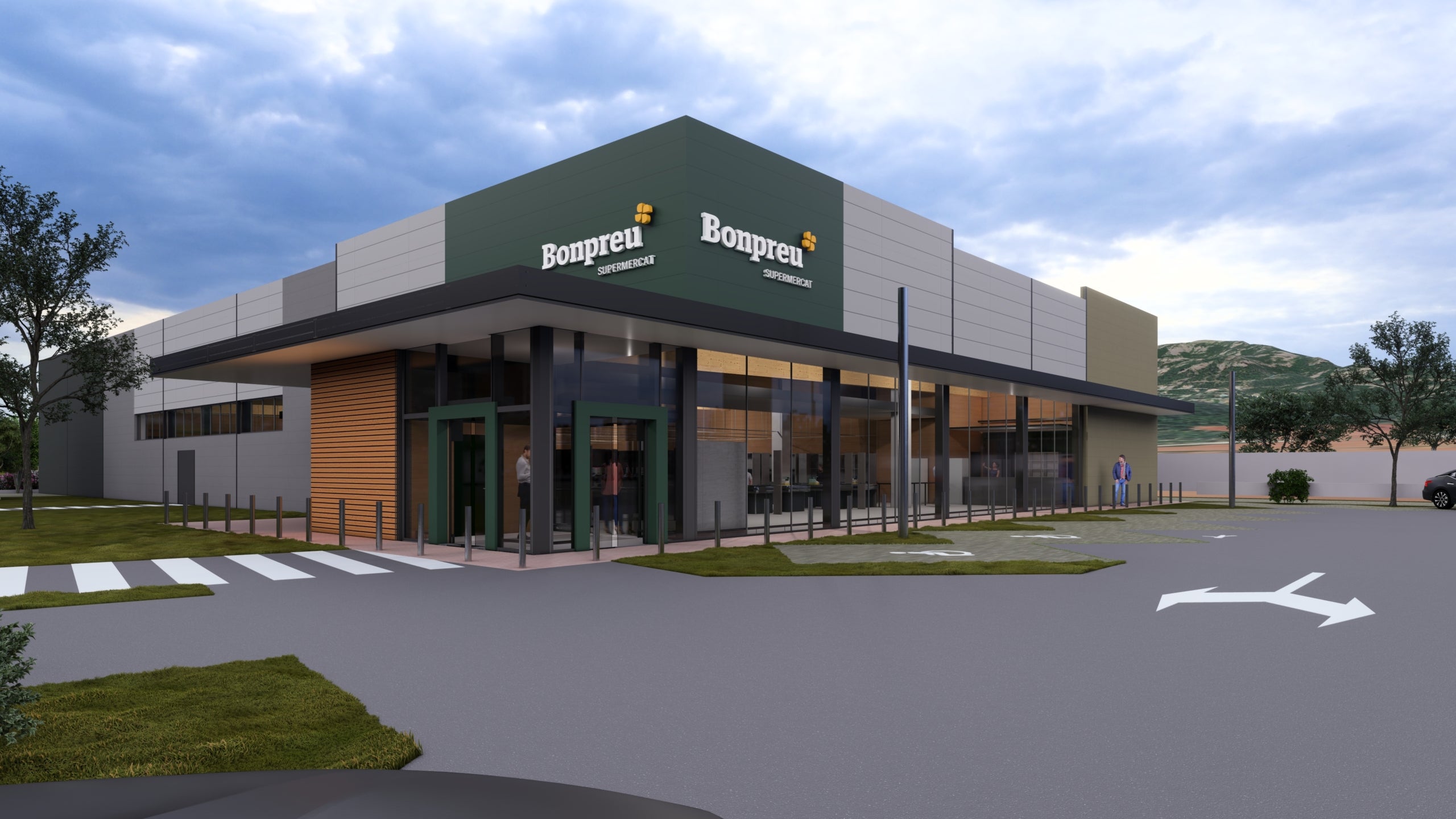 Projecció de com serà l'establiment Bon Preu a la carretera de Talamanca | BonPreu-Esclat