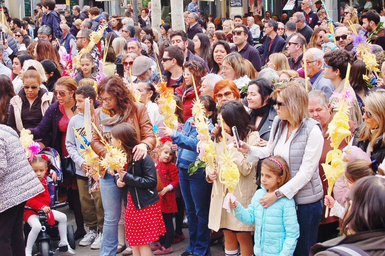 Diumenge de Rams a la plaça Vella de Terrassa. L’Església commemora l’entrada de Jesús a Jerusalem, segons es relata en els evangelis, essent aclamat pel poble que l’acompanya amb les típiques palmes i branques d’olivera.