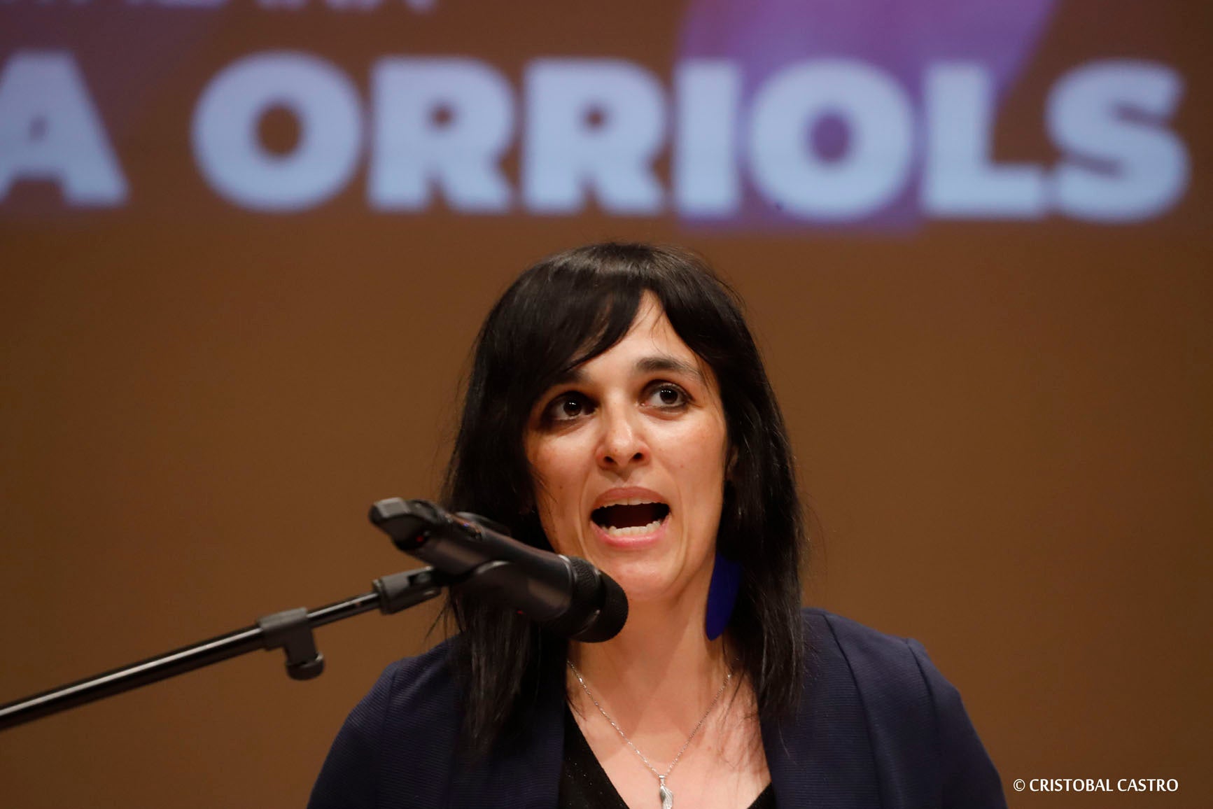 L'acte de campanya d'Aliança Catalana ha comptat amb Sílvia Orriols, Lluís Arenys, Jordi Aragonès i Oriol Gès / Cristóbal Castro