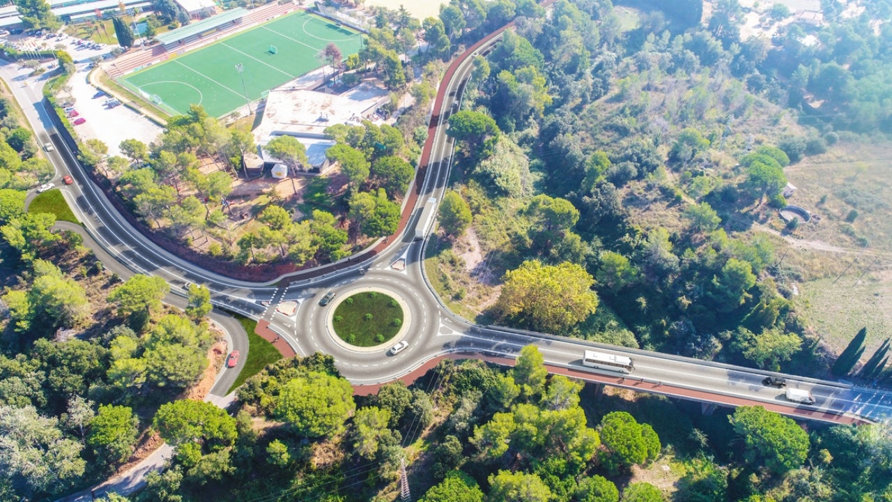 La nova rotonda i el nou carril bici que enllaçarà Sabadell amb Matadepera | Diba