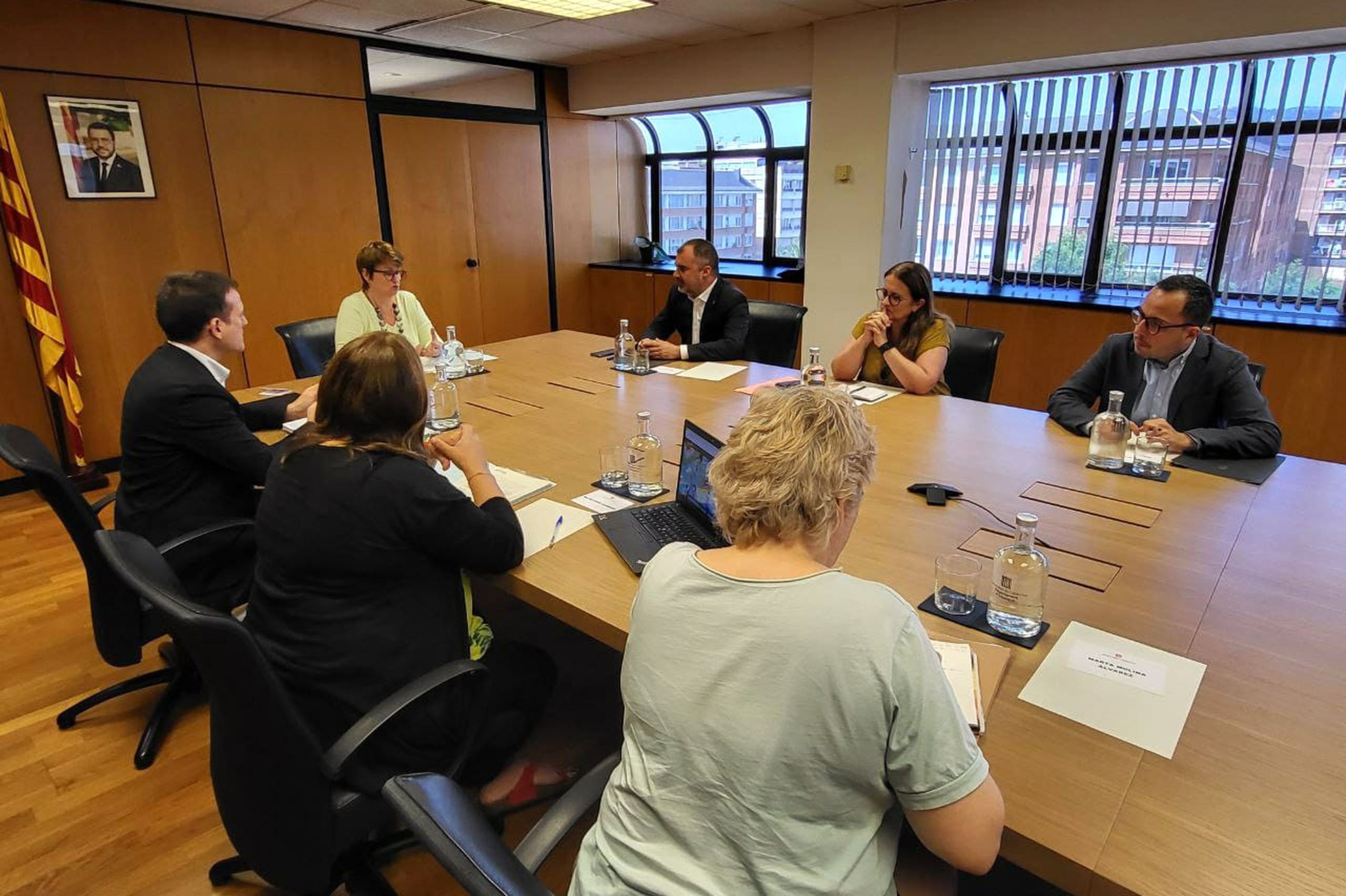 Reunió entre Jordi Ballart i Anna Simón, consellera d'Educació | Ajuntament de Terrassa