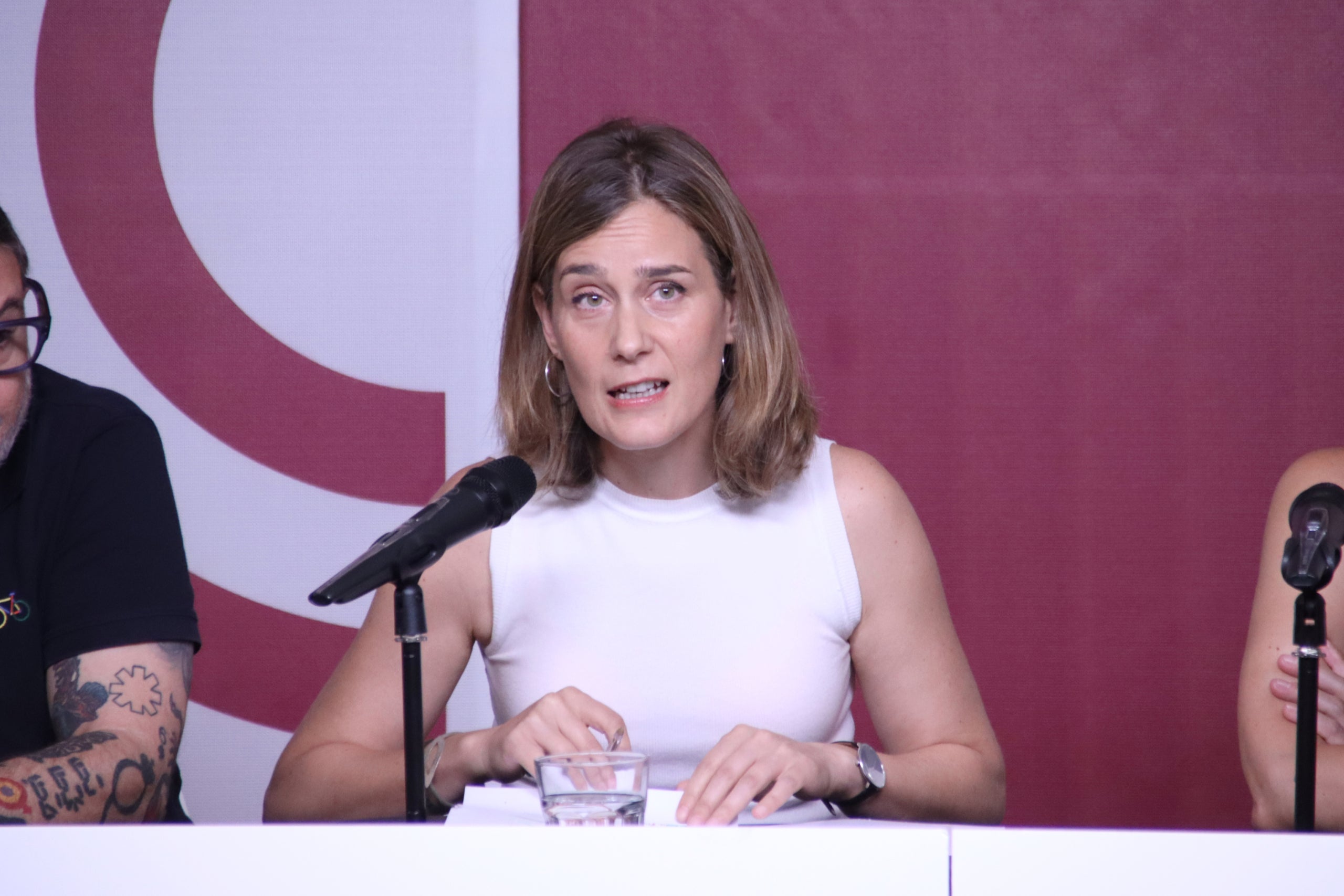 Jèssica Albiach, coordinadora de Catalunya en Comú, ha presentat l'acord amb el PSC | ACN
