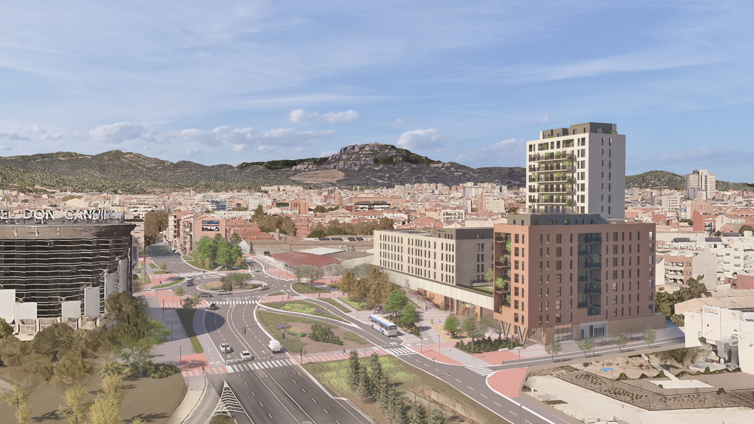 'Renders' de la futura la Rambleta del Pare Alegre | Ajuntament de Terrassa