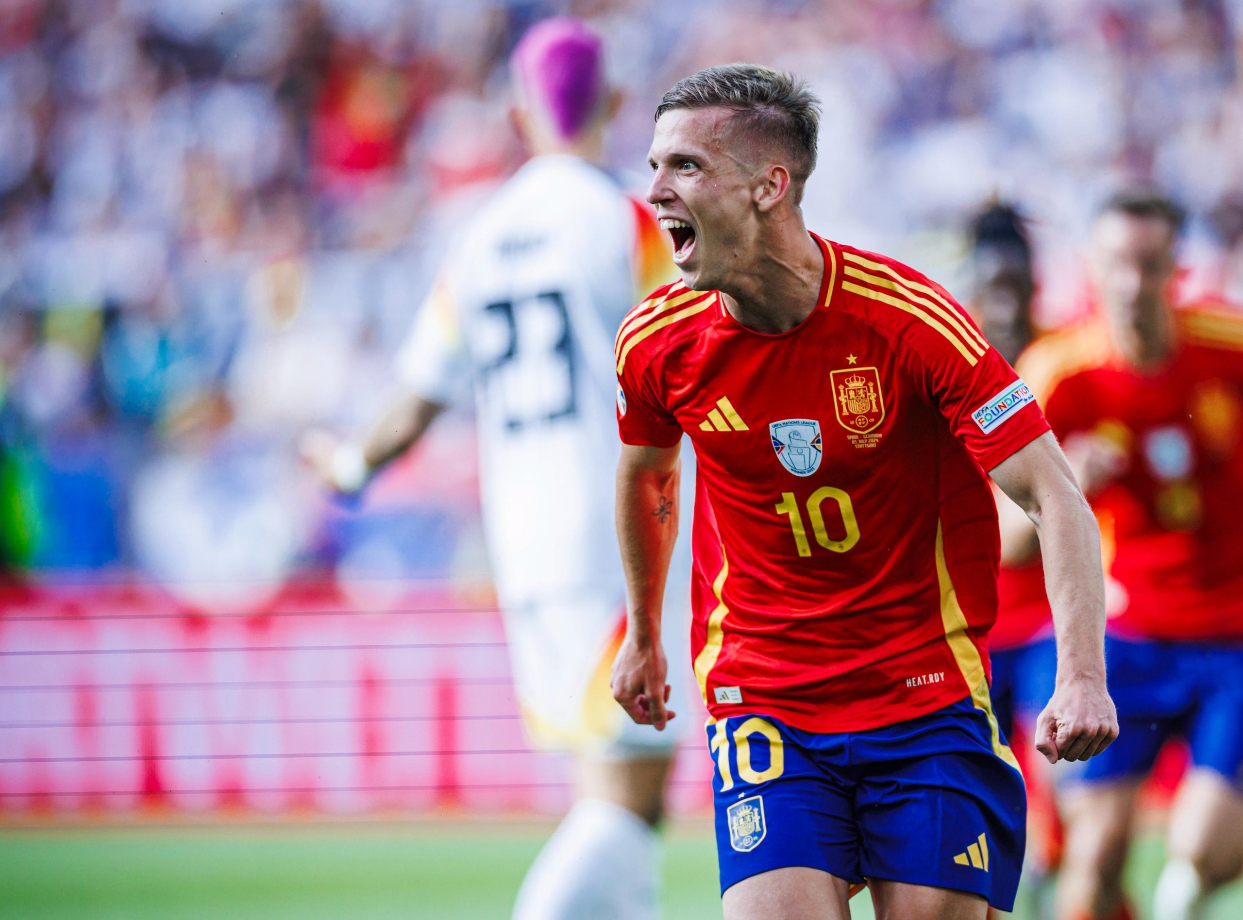 L'egarenc Dani Olmo, MVP del partit d'Espanya contra Alemanya | @SEFutbol