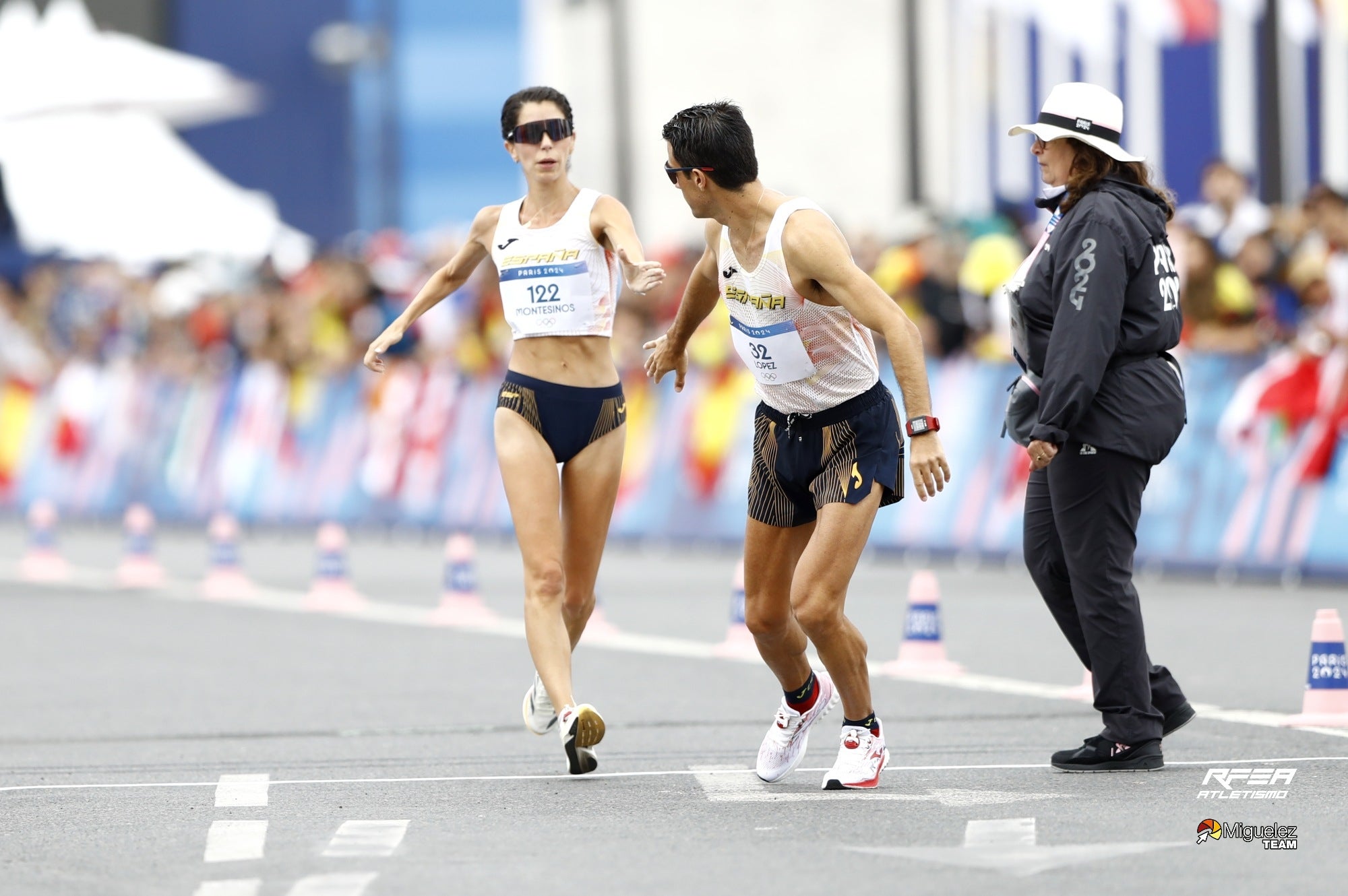 L'atleta terrassenca, Cristina Montesinos, i el seu company, Miguel Ángel López, han travessat la meta en novena posició | RFEA