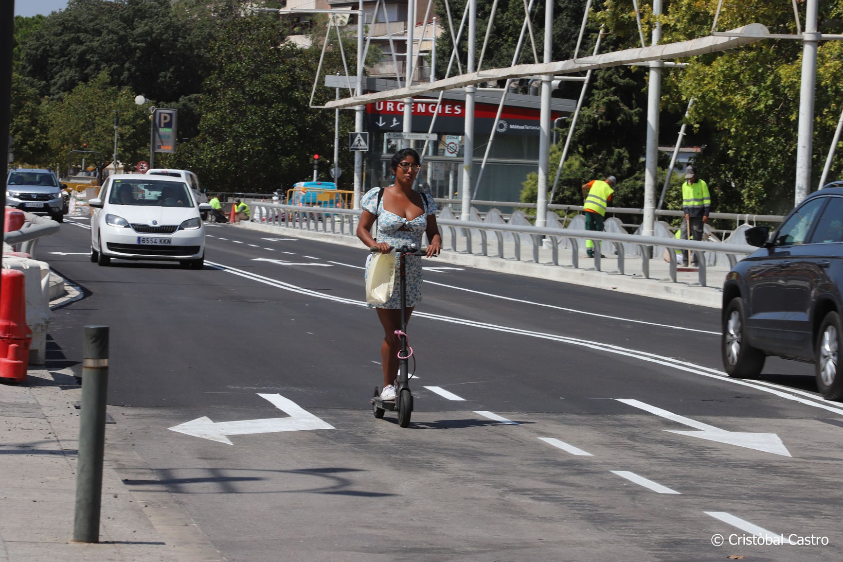 Nou asfaltat al pont del Passeig de Terrassa | Cristóbal Castro