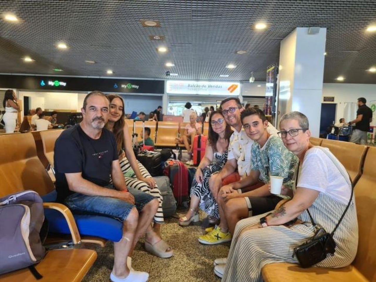 El grup de terrassencs que s'ha trobat atrapat a l'aeroport de Madeira | Cedida