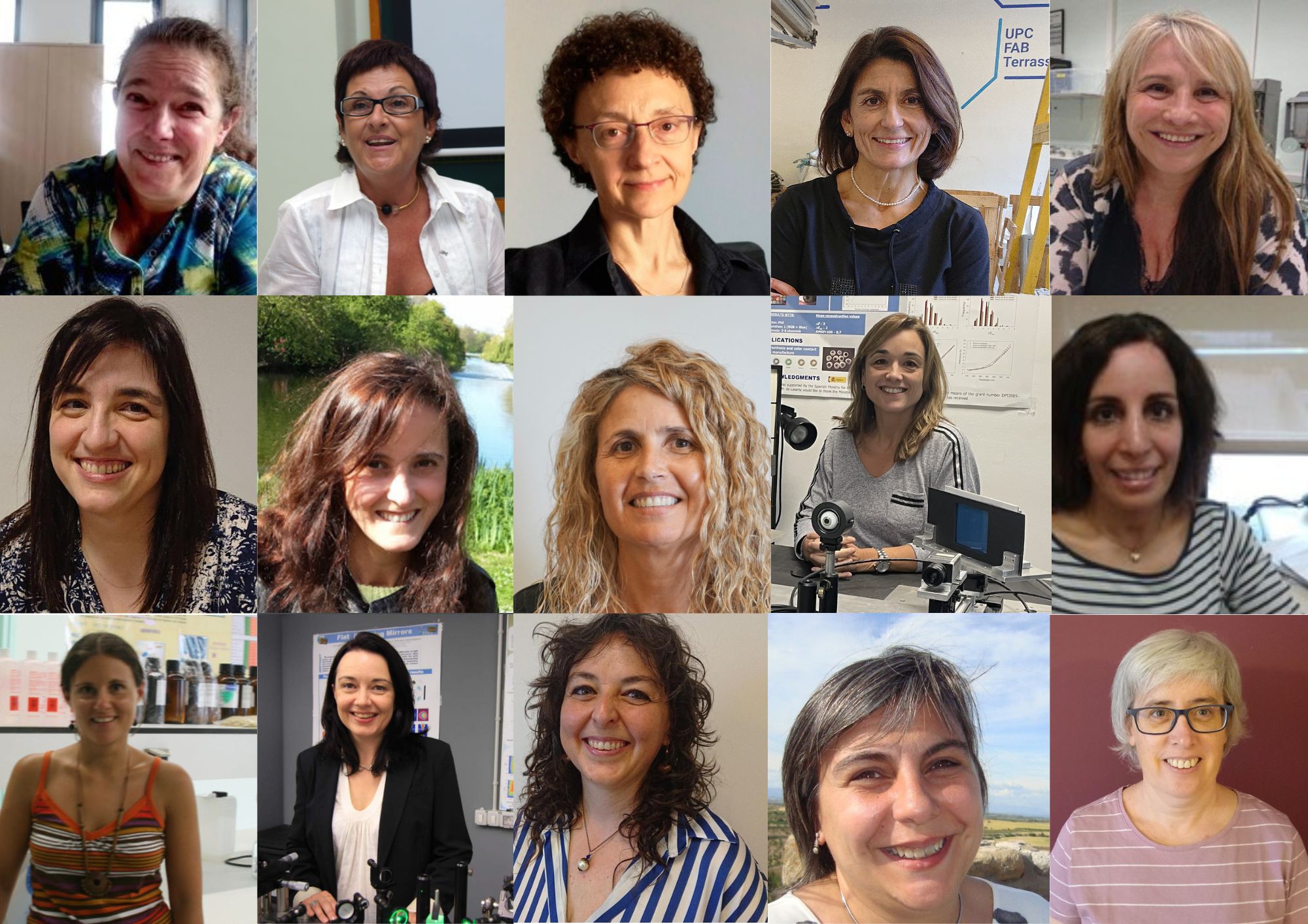 Les 15 investigadores de la UPC a Terrassa amb més productivitat científica per ordre d’impacte, d’esquerra a dreta | UPC
