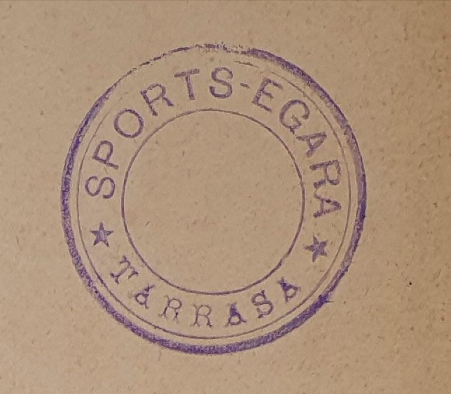 Sello de la sociedad Sports-Egara de 1905 (Archivo Histórico de Terrassa)