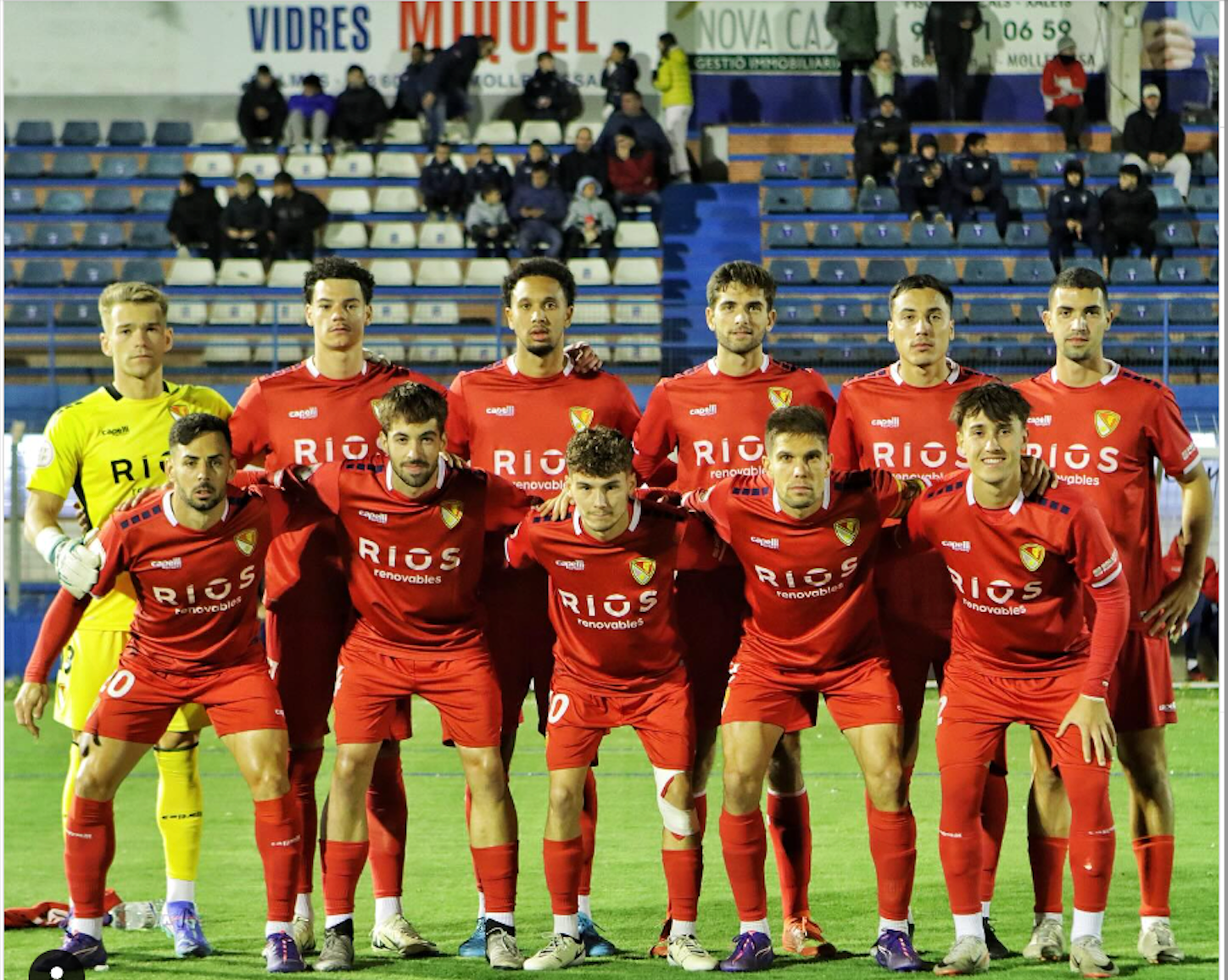 Once inicial del Terrassa en el campo del Mollerussa/FCF
