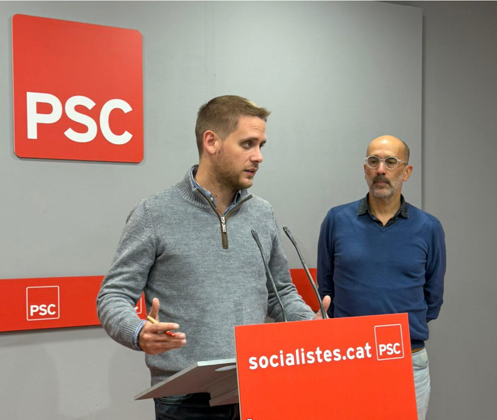 Els regidors socialistes Javier García i Marc Armengol/ PSC