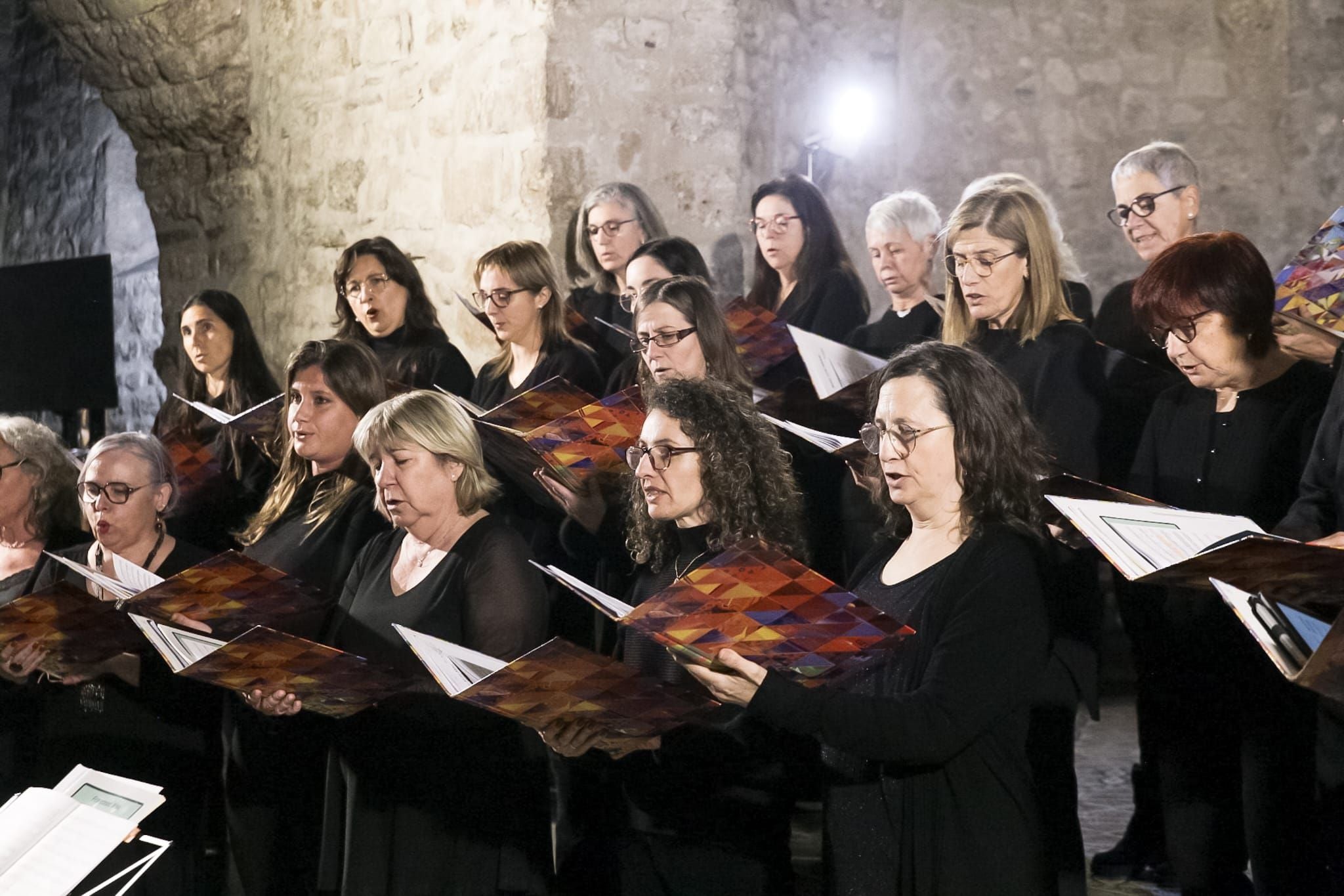 Navidad también es sinónimo de música. Y la Seu d'Ègara es uno de los recintos más espectaculares y con una acústica increíble que tenemos en la ciudad. Este fin de semana, se han podido disfrutar de un doble concierto. Por un lado, ha estado el Cor Montserrat, dirigido por Rosa Ribera, que ha ofrecido un espectáculo en el marco de los 'Sons de Nadal'. Y, por otro lado, hemos tenido el Concierto de Navidad, con la cantautora mallorquina Maria de la Mar Bonet con interpretaciones de El Cant dels Ocells, El Noi de la Mare o el Cant de la Sibil·la | Cedida