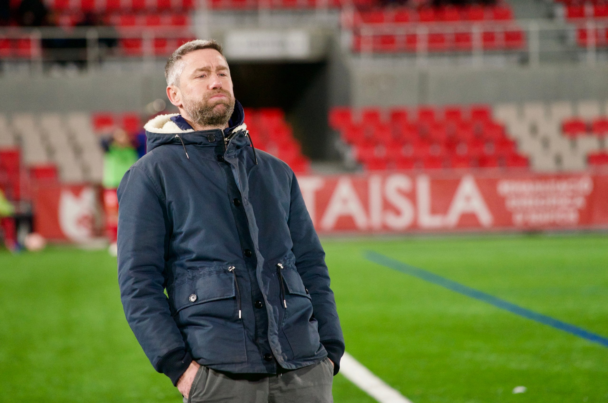 Víctor Bravo, en un moment del partit entre el Terrassa FC i el CE Sabadell | Mireia Comas