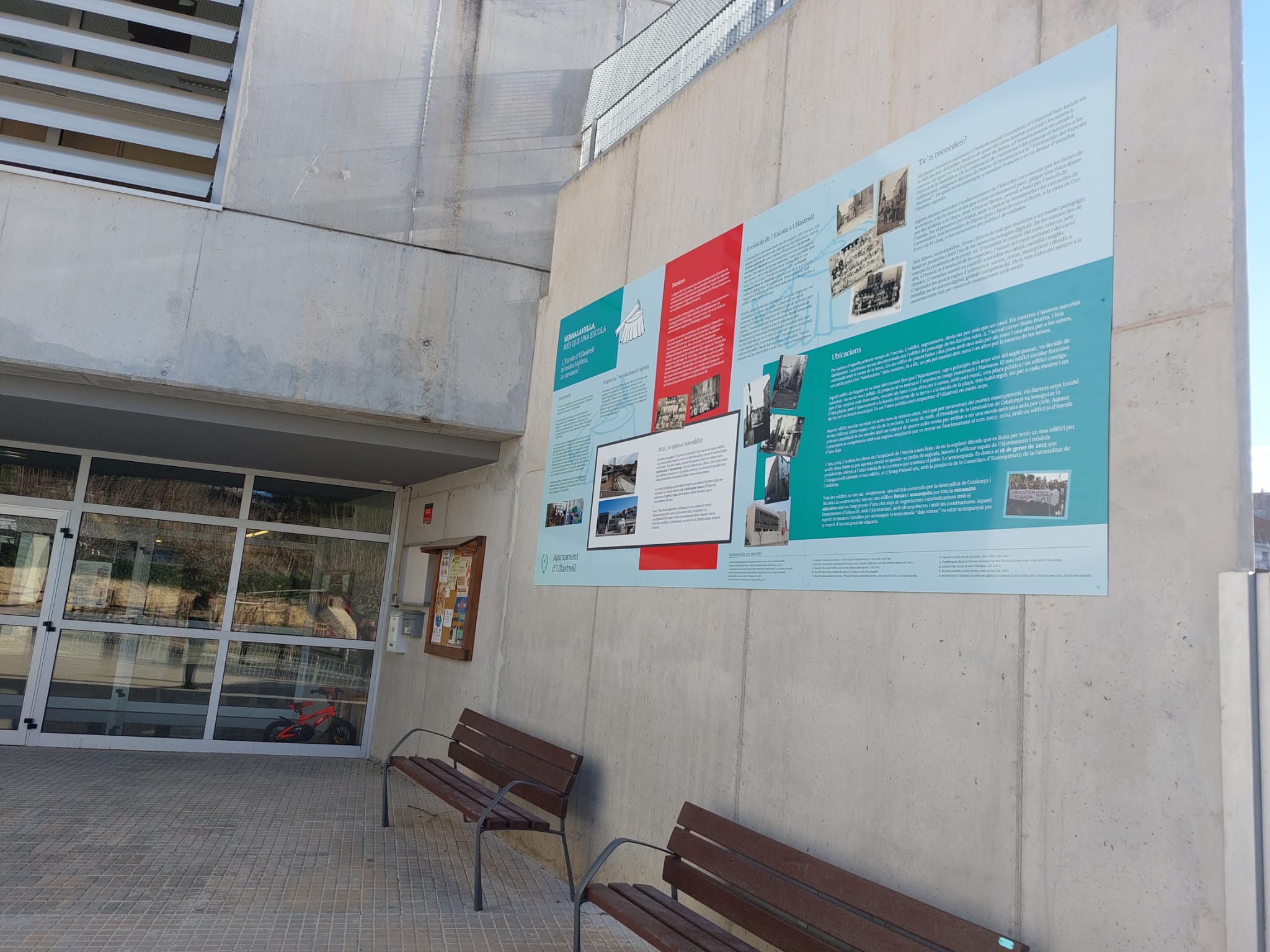 Nou panell històric a l'escola Serralavella d'Ullastrell