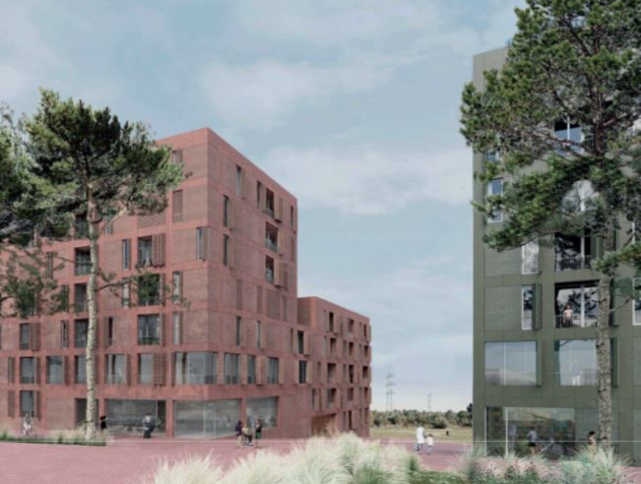 Render de com serà l'exterior de la nova promoció d'habitatge social a Torre-sana | Gencat
