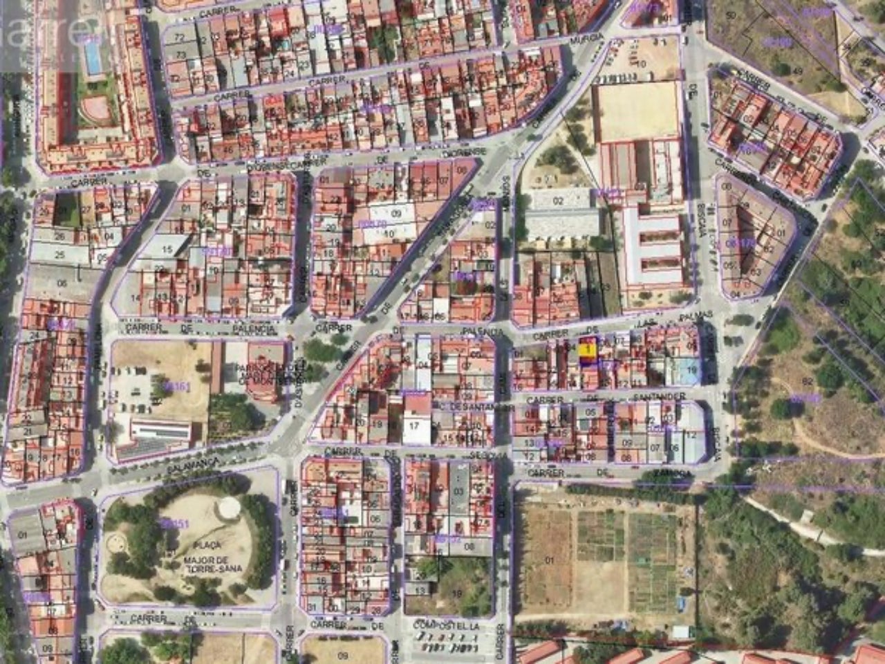 Imatge aèria del barri de Torre-sana | G.M.