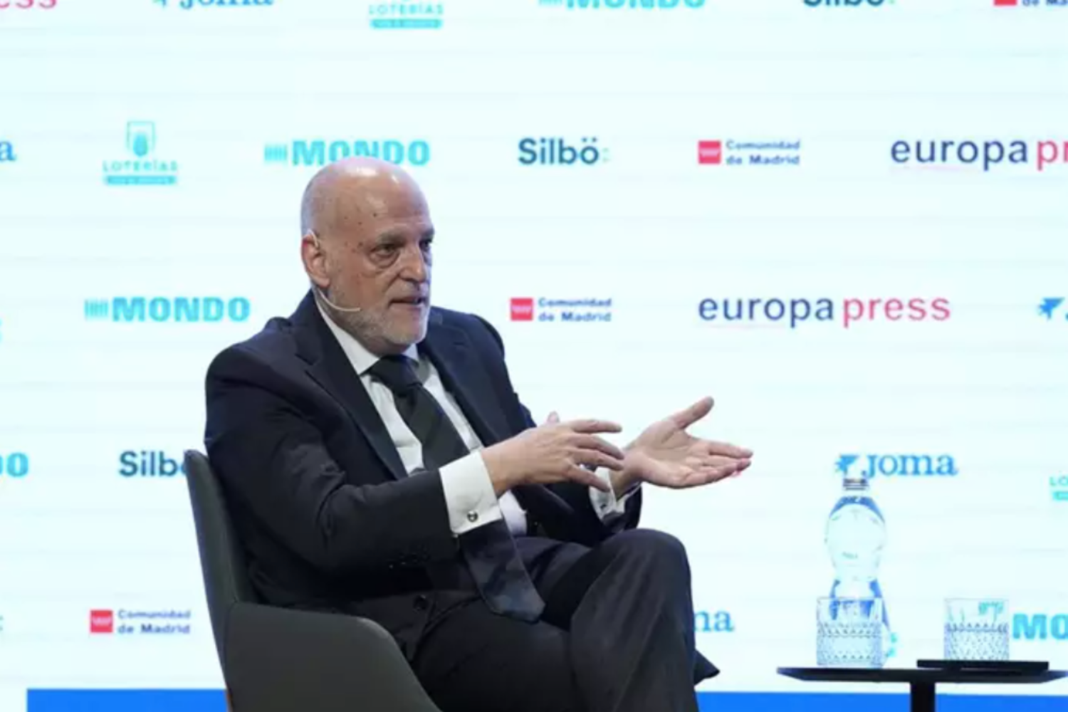 El president de LaLiga, Javier Tebas, carrega contra el Barça i Dani Olmo | Europa Press