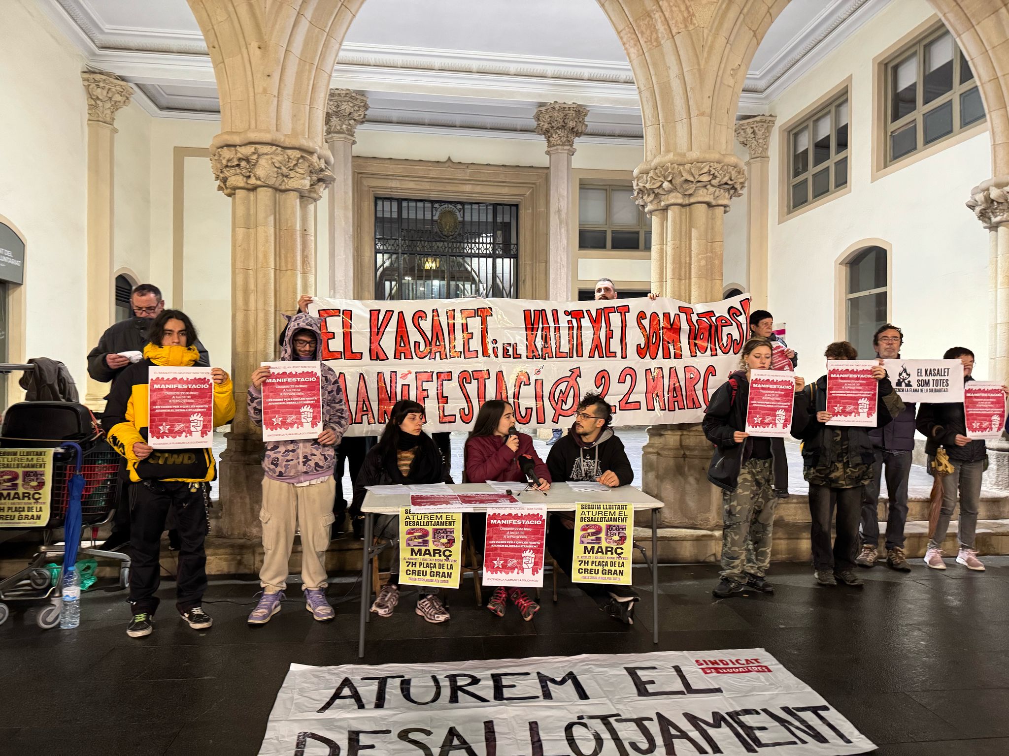 Roda de premsa de presentació dels actes amb motiu del desallotjament del Kasalet i Kalitxet | Unax Gea