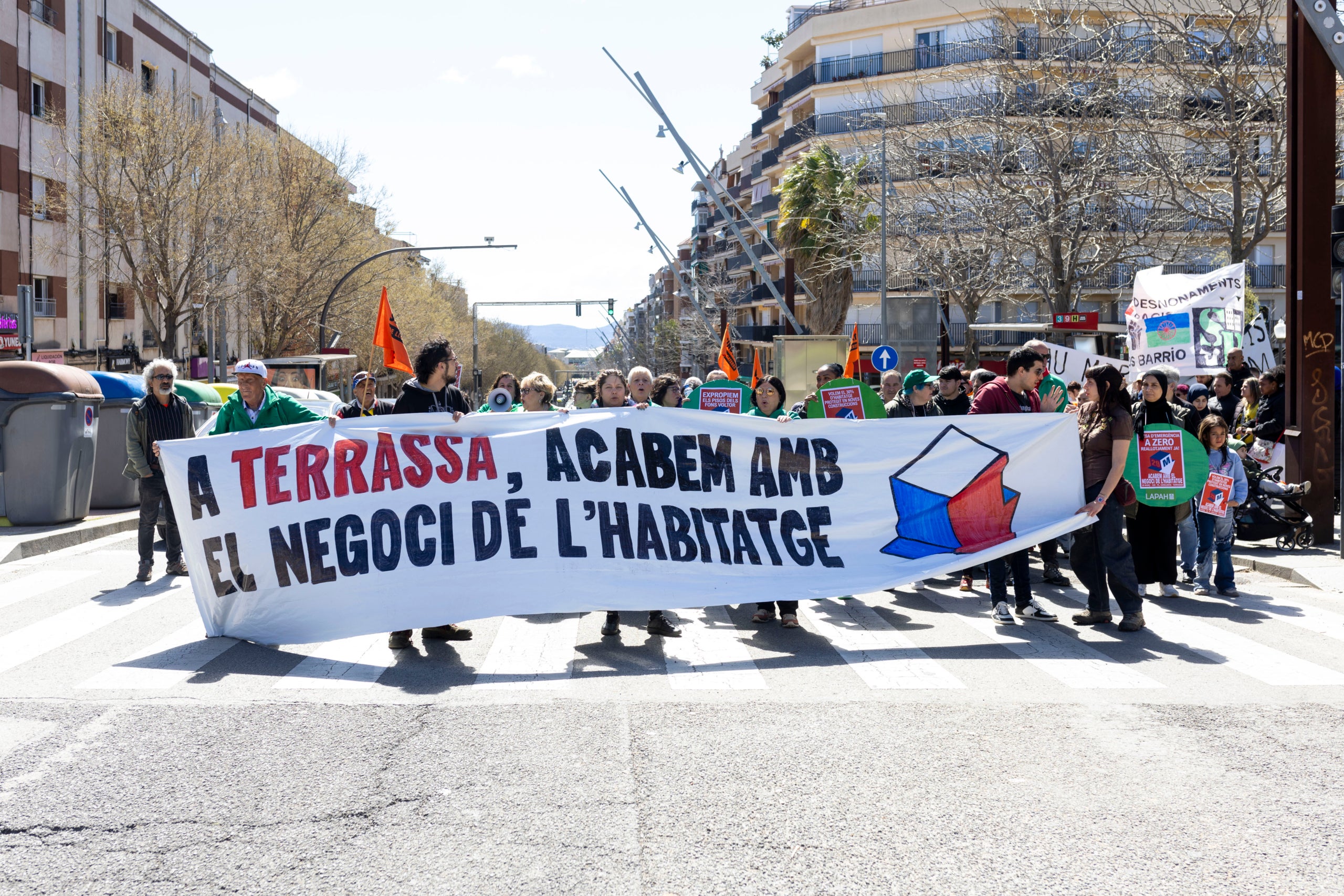Manifestació a Terrassa per reivindicar un habitatge més assequible, el març del 2025 | Xavi Hurtado