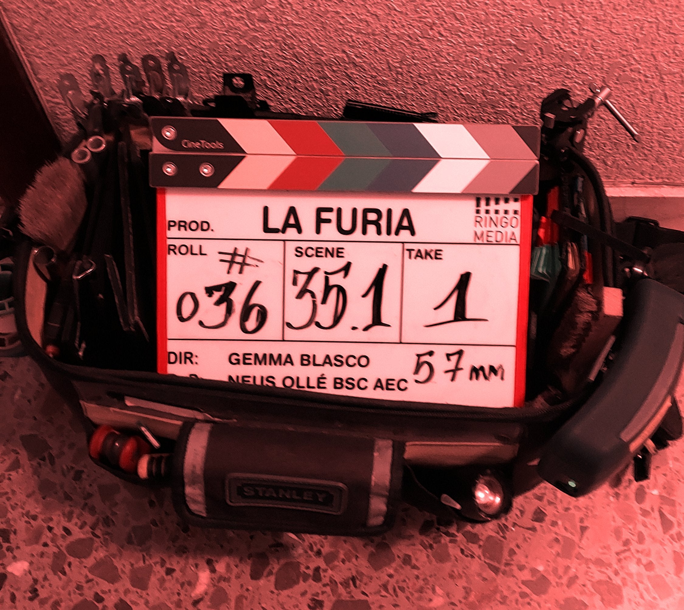 Claqueta de la pel·lícula 'La furia', rodada al Parc Audiovisual | P.A.