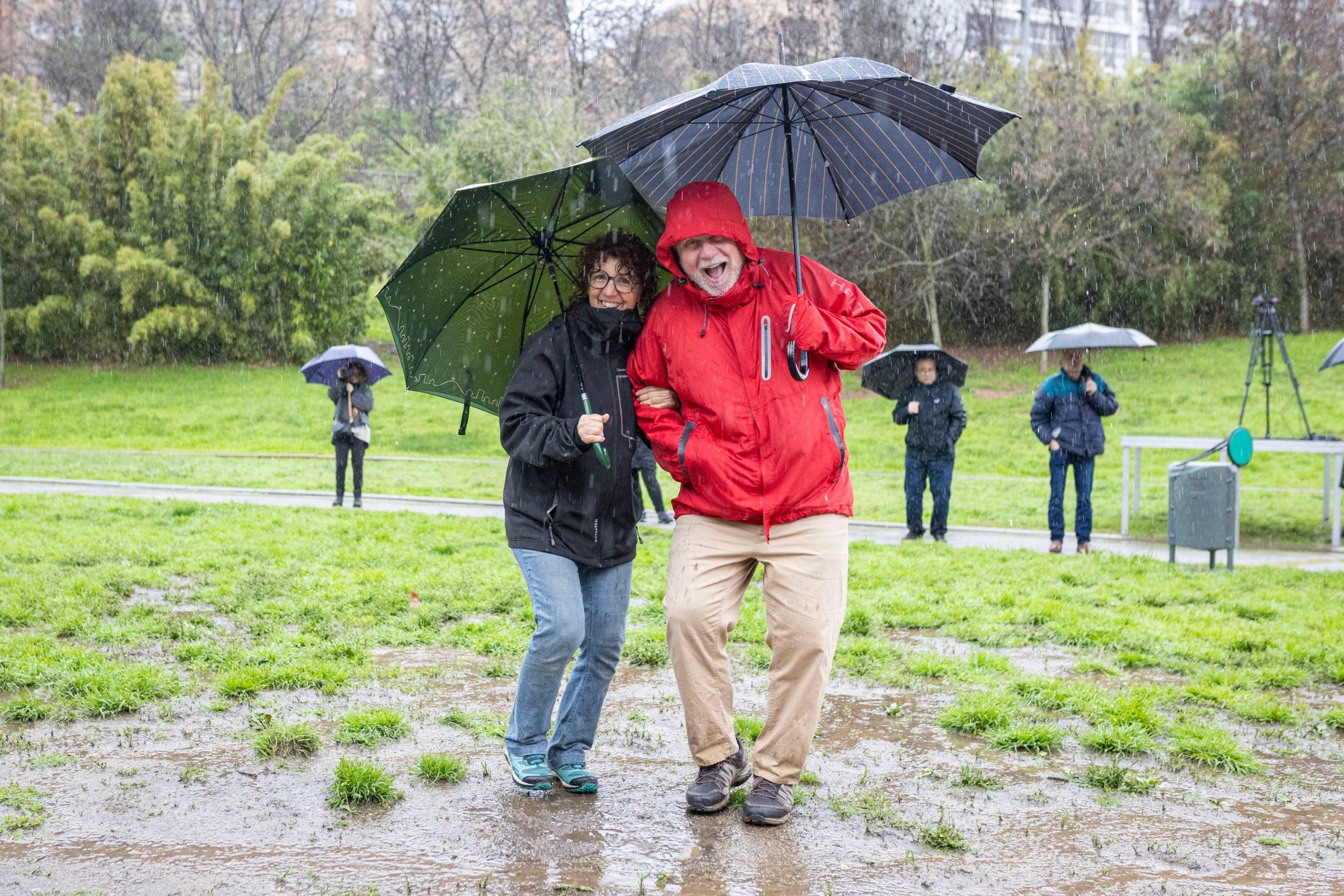 La pluja ha fet acte de presència bona part del mes de març, per exemple el dia del Picnic Jazz | Xavi Hurtado