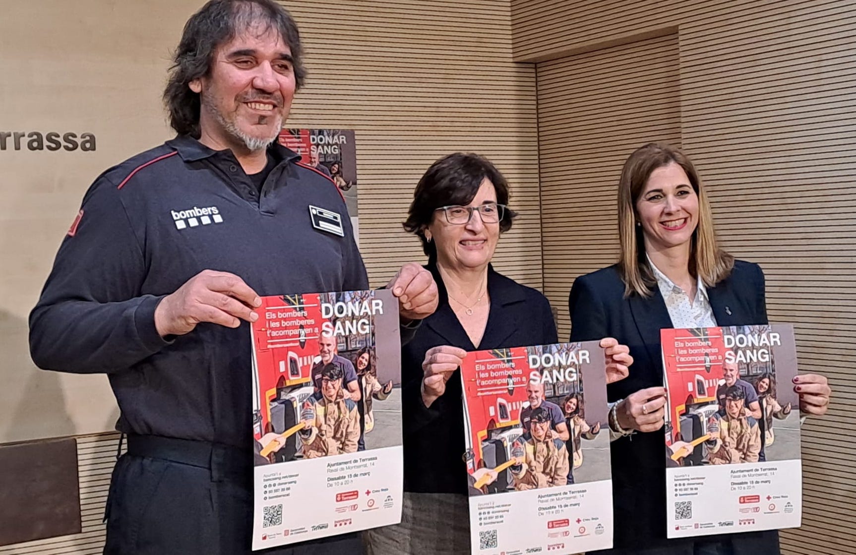 Presentació de la campanya 'Els bombers i les bomberes t'acompanyen a donar sang' | Oriol Manrique